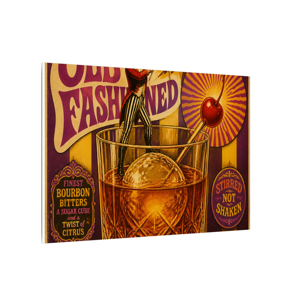 Old Fashioned Ringmaster Wall Art Canvas 16×20 Psychedelic Cafe Decor Maximalist Print
