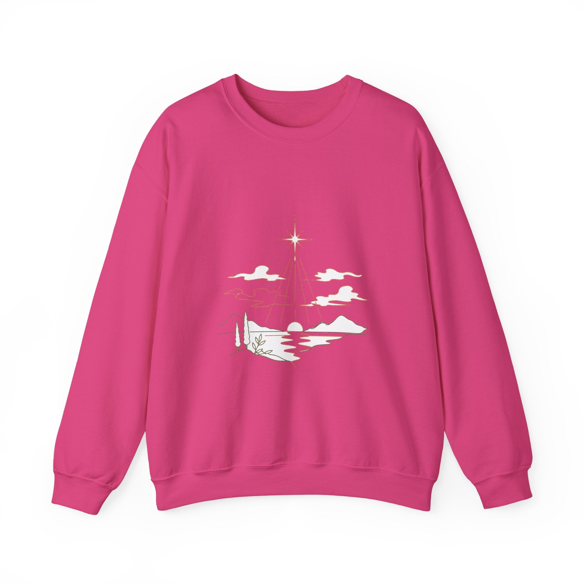Matching Couple Sweatshirt - Evening & Morning Star Matching Couple Premium Fleece Sweatshirt Minimalist Art His Hers Christmas Gift - Design A