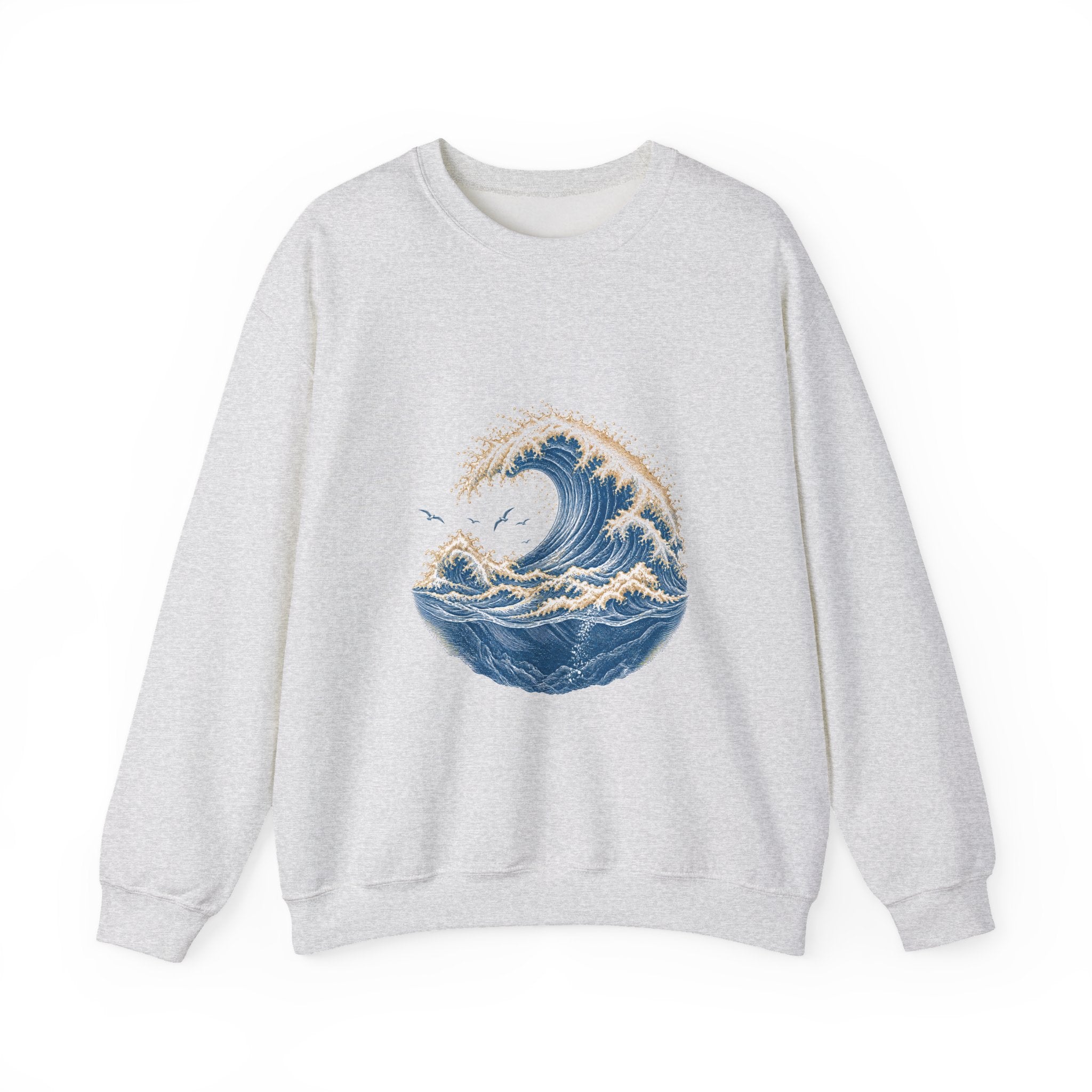 Matching Couple Sweatshirt - Mountain & Ocean Matching Couple Comfort Colors Crew Vintage Art His Hers Honeymoon Gift - Design B