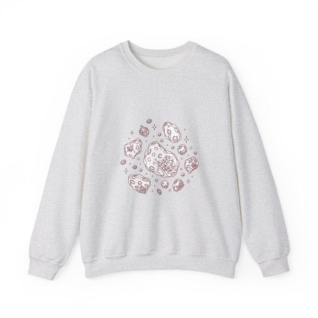 Matching Couple Sweatshirt - Comet & Asteroid Matching Couple Comfort Colors Crew Minimalist Art His Hers Christmas Gift - Design B