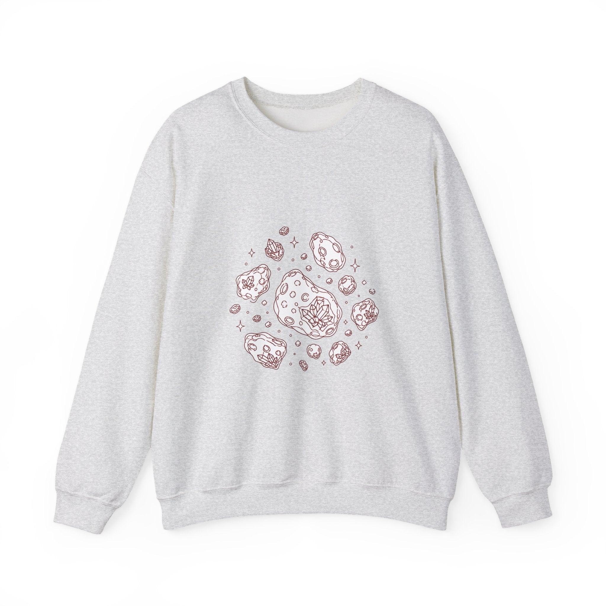 Matching Couple Sweatshirt - Comet & Asteroid Matching Couple Comfort Colors Crew Minimalist Art His Hers Christmas Gift - Design B