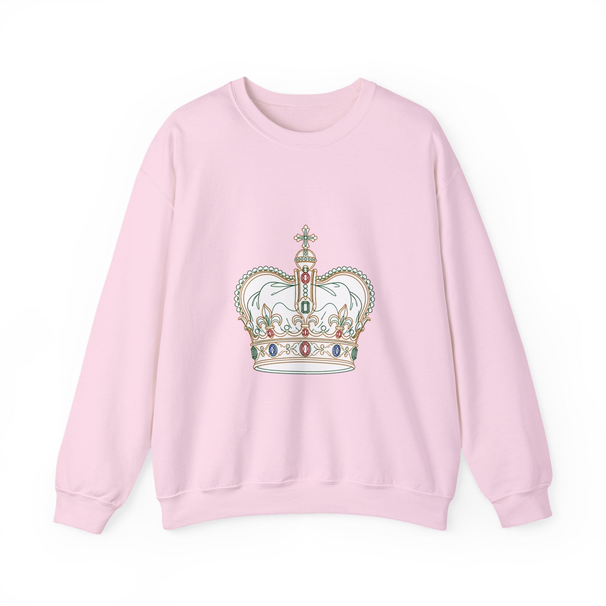 Matching Couple Sweatshirt - Crown & Shield Matching Couple Premium Fleece Sweatshirt Minimalist Art His Hers Christmas Gift - Design A
