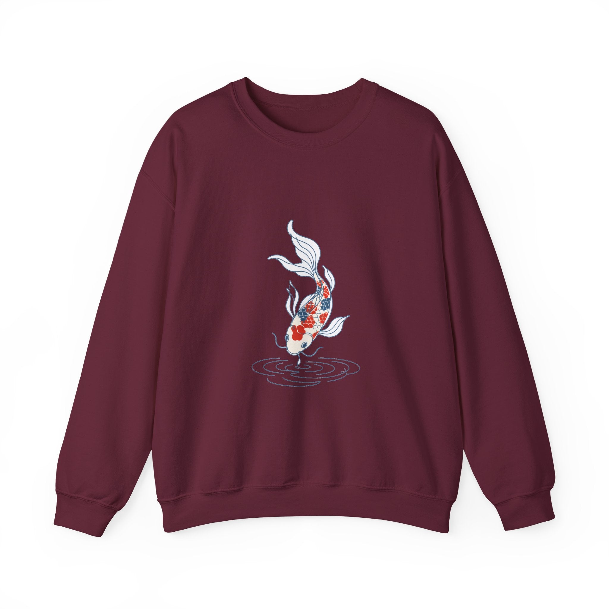 Matching Couple Sweatshirt - Koi Fish Yin Yang Matching Couple Crewneck Sweatshirt Minimalist Art His Hers Valentine Gift - Design B