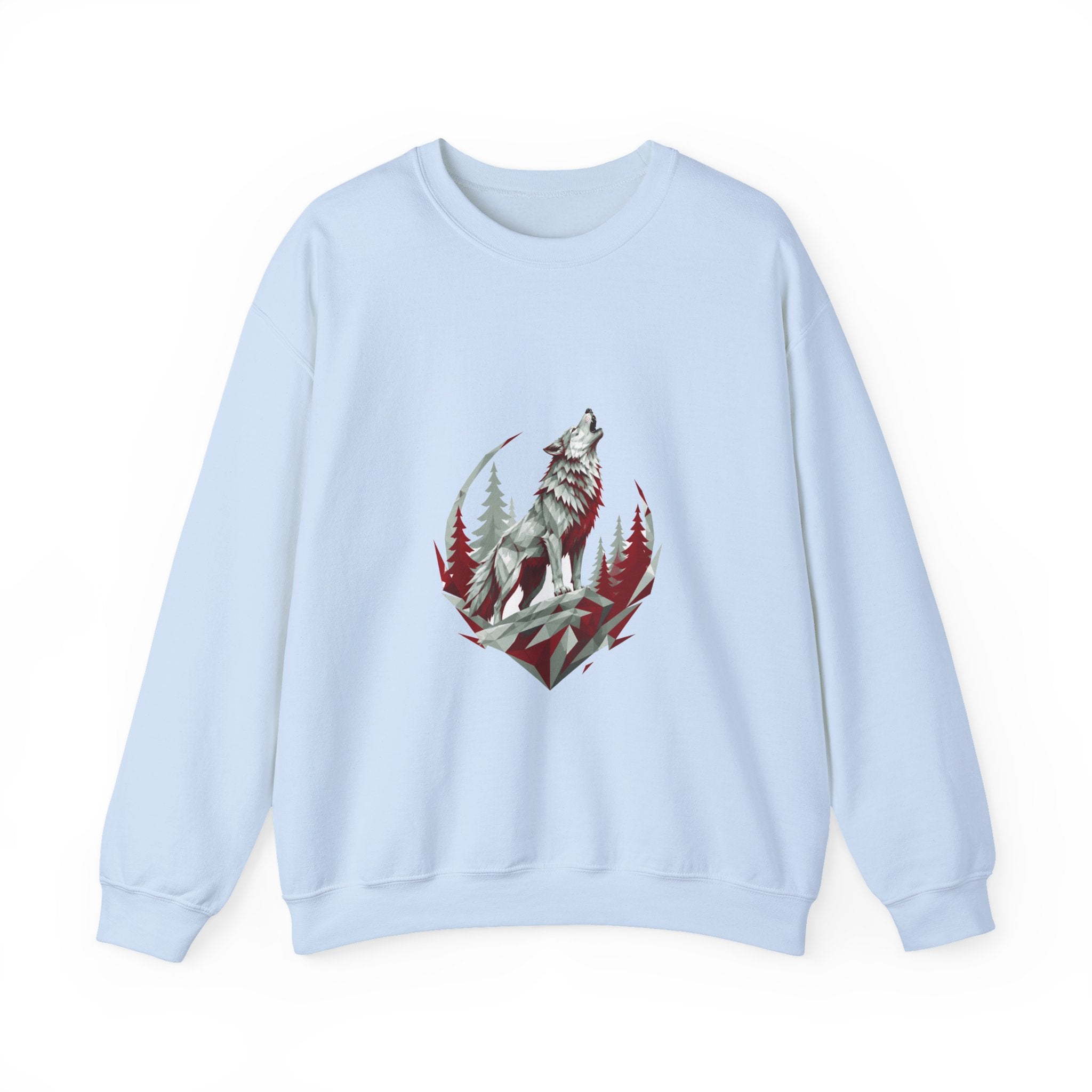 Matching Couple Sweatshirt - Wolf & Dove Matching Couple Premium Fleece Sweatshirt Geometric Art His Hers Love Gift - Design A