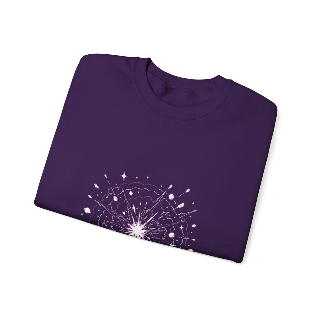 Matching Couple Sweatshirt - Galaxy & Supernova Matching Couple Comfort Colors Crew Minimalist Art His Hers Christmas Gift - Design B