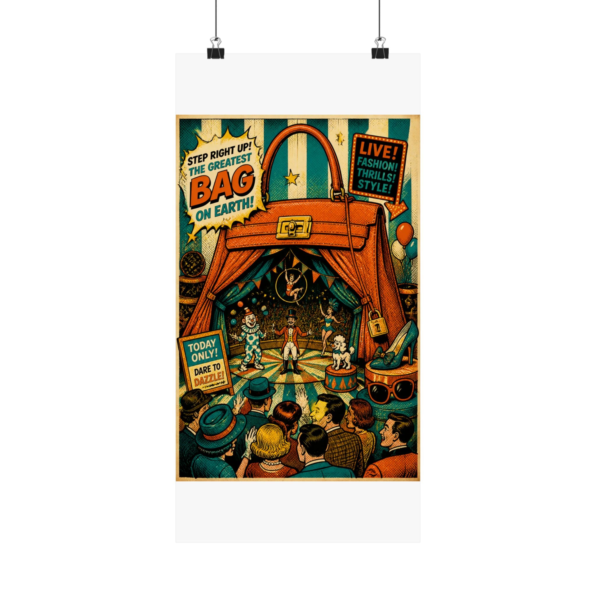 Handbag Big Top Wall Art Poster 18×24 Pop Art Living Room Decor Maximalist Print