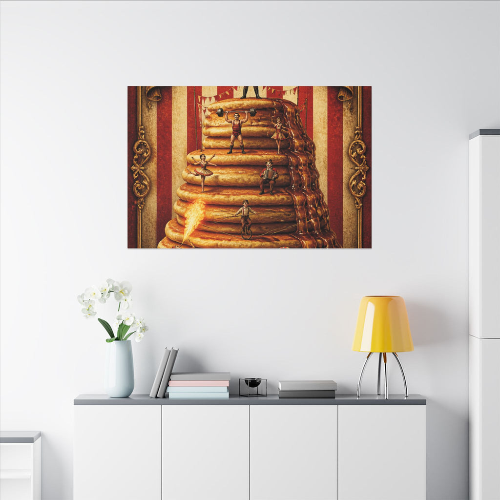 Pancake Stack Platform Wall Art Canvas 24×36 Baroque Studio Decor Maximalist Print
