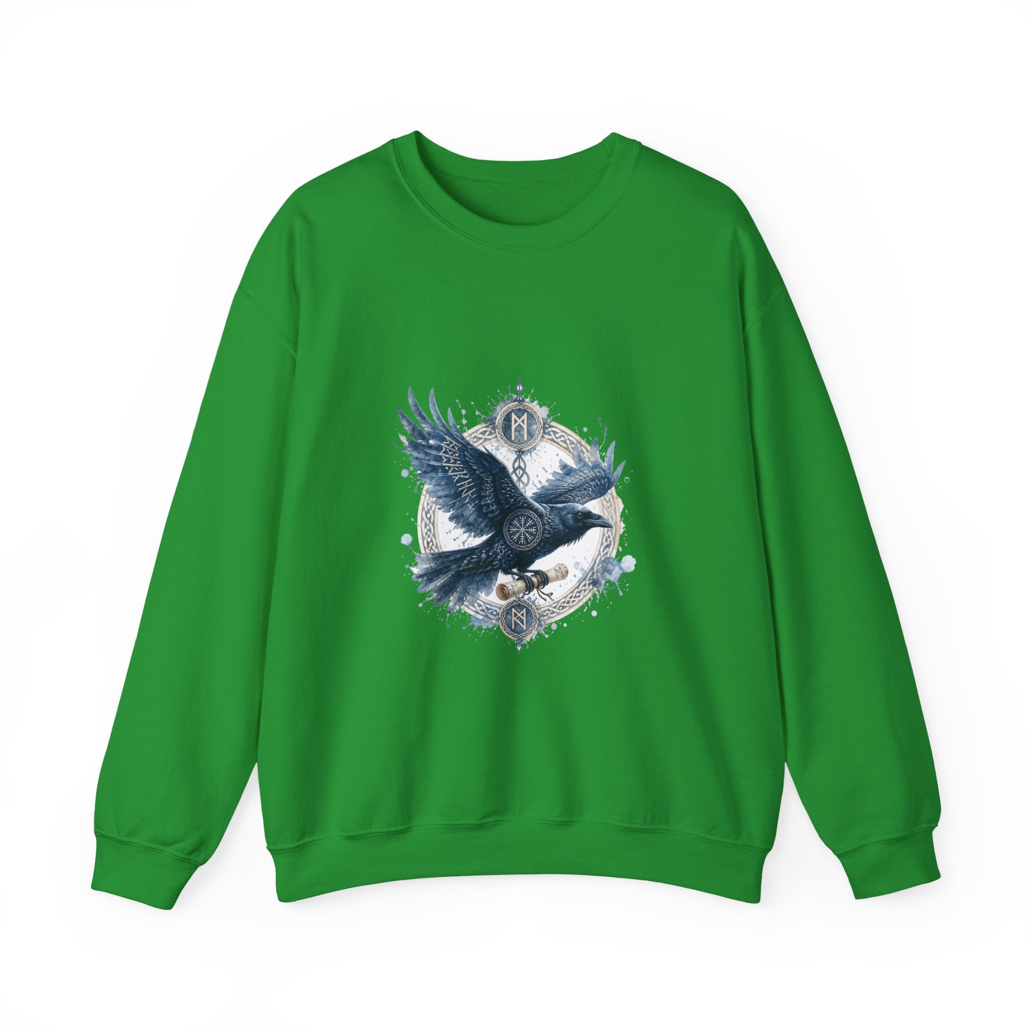 Matching Couple Sweatshirt - Huginn & Muninn Matching Couple Comfort Colors Crew Watercolor Art His Hers Birthday Gift - Design B