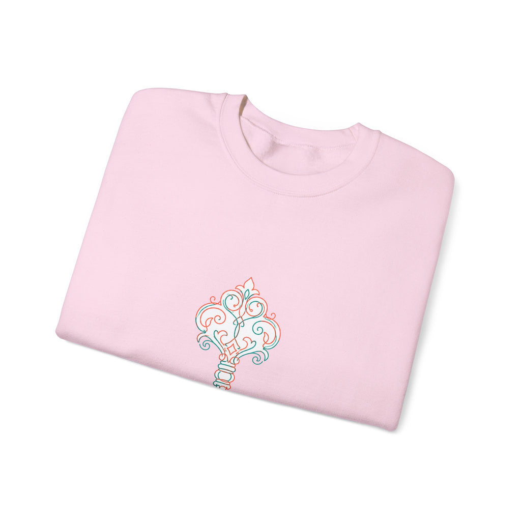 Matching Couple Sweatshirt - Key & Lock Matching Couple Crewneck Sweatshirt Minimalist Art His Hers Valentine Gift - Design A