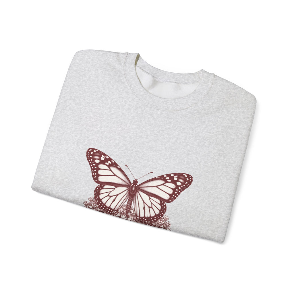 Matching Couple Sweatshirt - Butterfly & Moth Matching Couple Premium Fleece Sweatshirt Vintage Art His Hers Honeymoon Gift - Design A