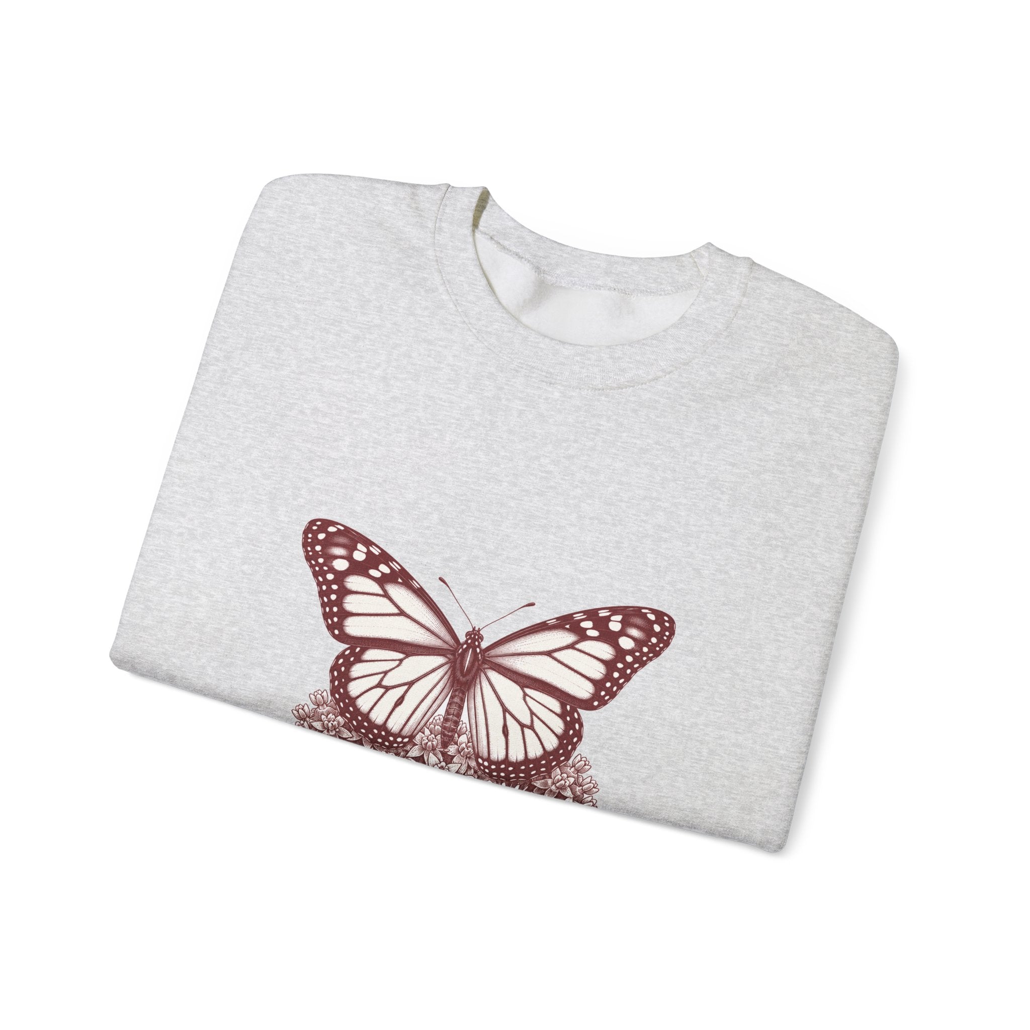 Matching Couple Sweatshirt - Butterfly & Moth Matching Couple Premium Fleece Sweatshirt Vintage Art His Hers Honeymoon Gift - Design A
