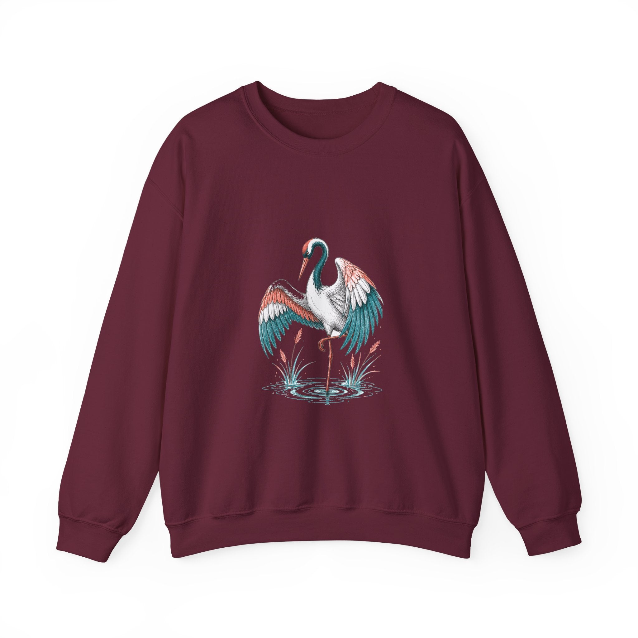 Matching Couple Sweatshirt - Tiger & Crane Matching Couple Comfort Colors Crew Hand-Drawn Art His Hers Anniversary Gift - Design B