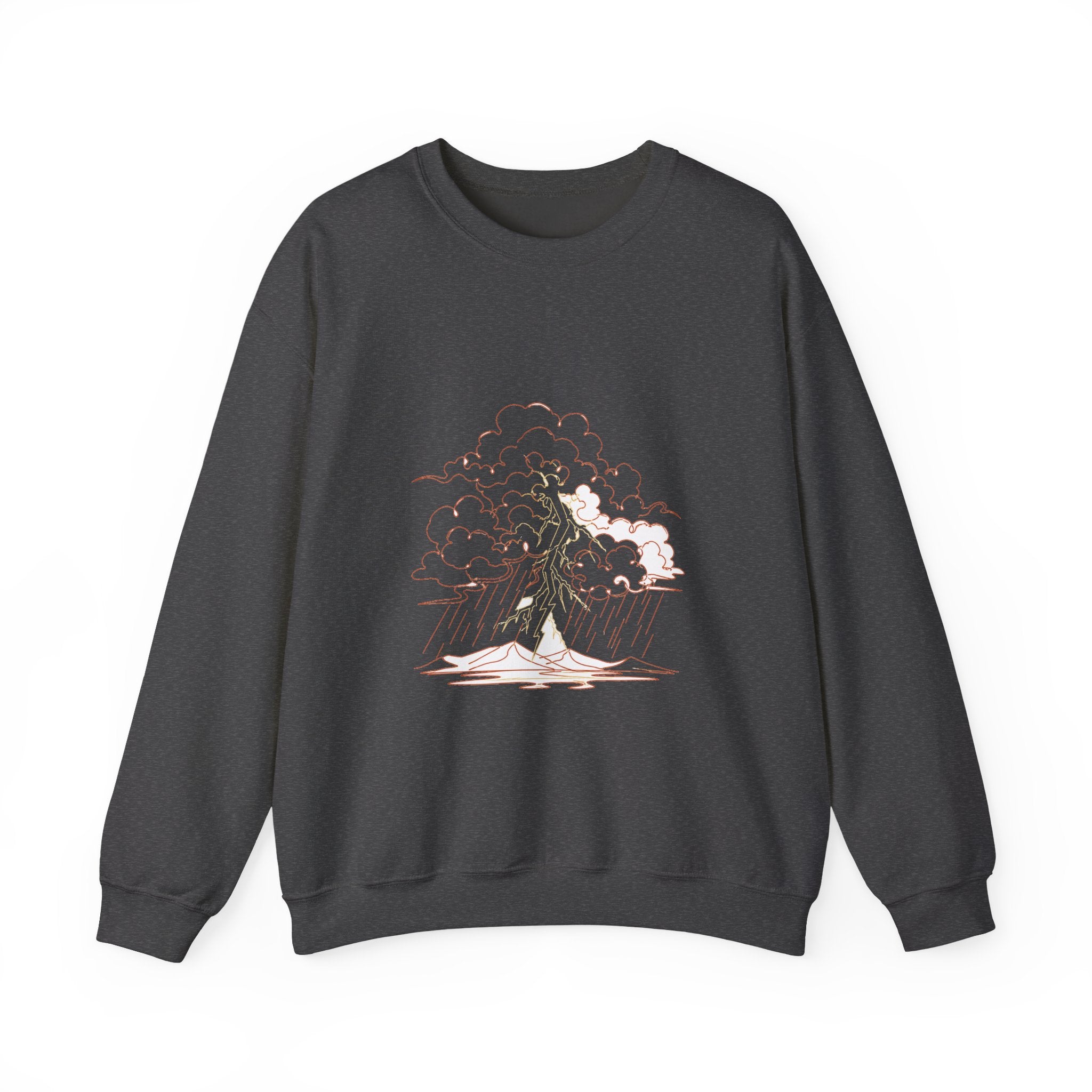 Matching Couple Sweatshirt - Storm & Rainbow Matching Couple Premium Fleece Sweatshirt Minimalist Art His Hers Christmas Gift - Design A