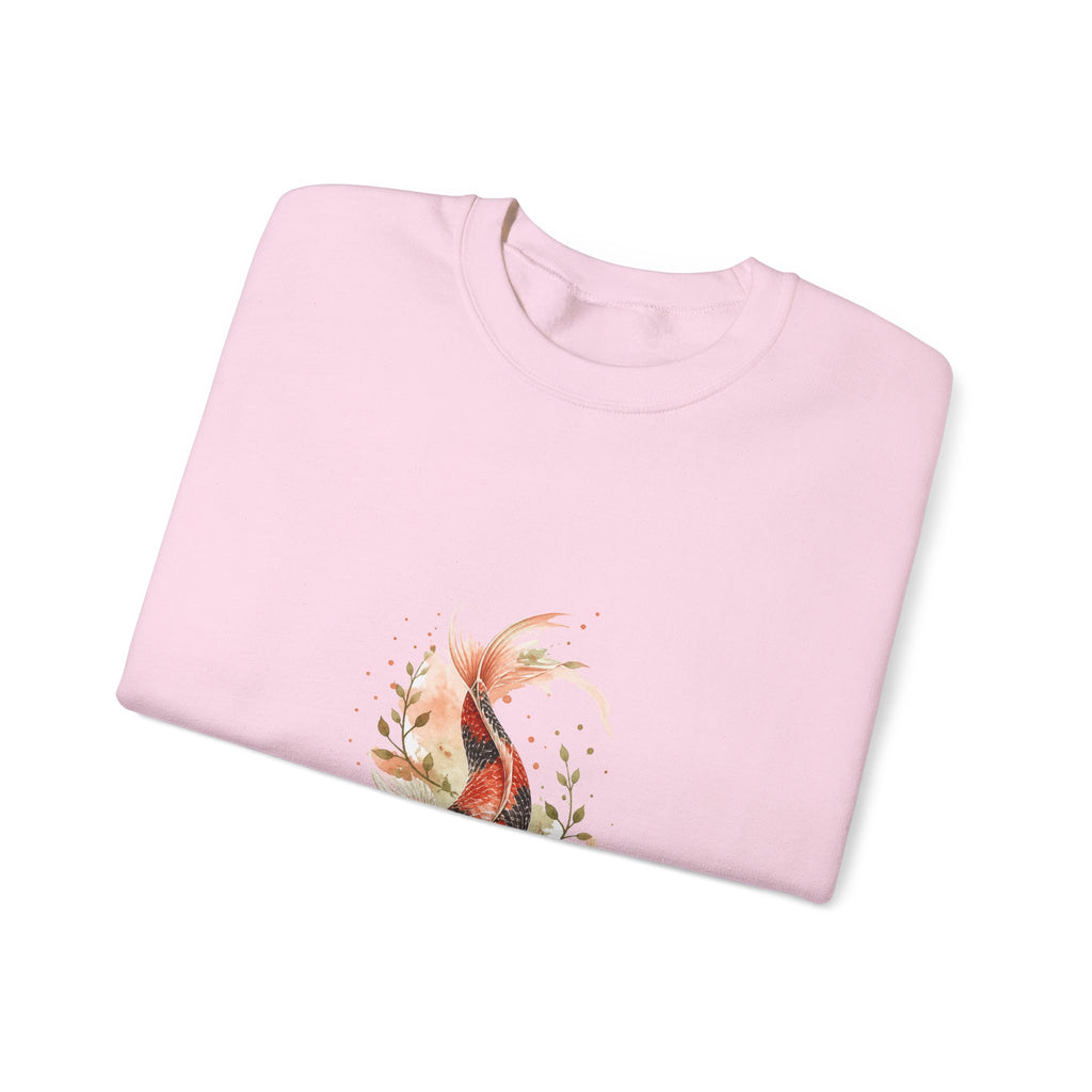 Matching Couple Sweatshirt - Koi Fish Yin Yang Matching Couple Comfort Colors Crew Watercolor Art His Hers Birthday Gift - Design B