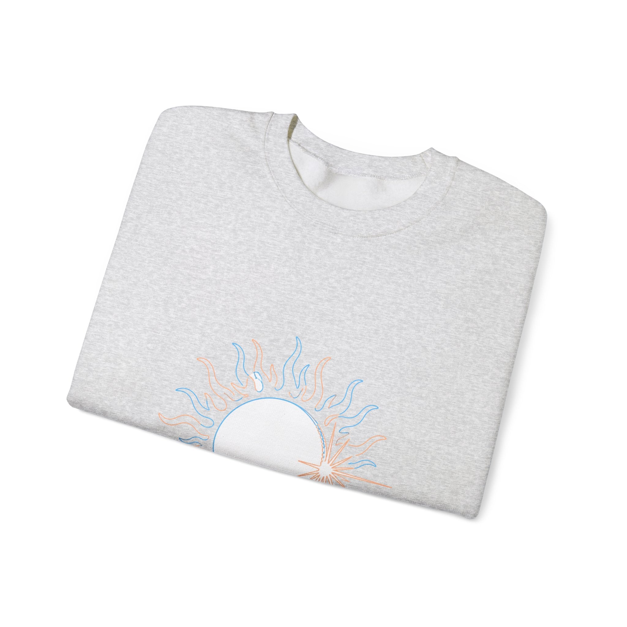 Matching Couple Sweatshirt - Solar & Lunar Eclipse Matching Couple Crewneck Sweatshirt Minimalist Art His Hers Valentine Gift - Design A