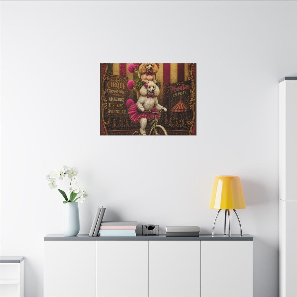 Poodle Stack Bicycle Wall Art Canvas 24×36 Baroque Studio Decor Maximalist Print