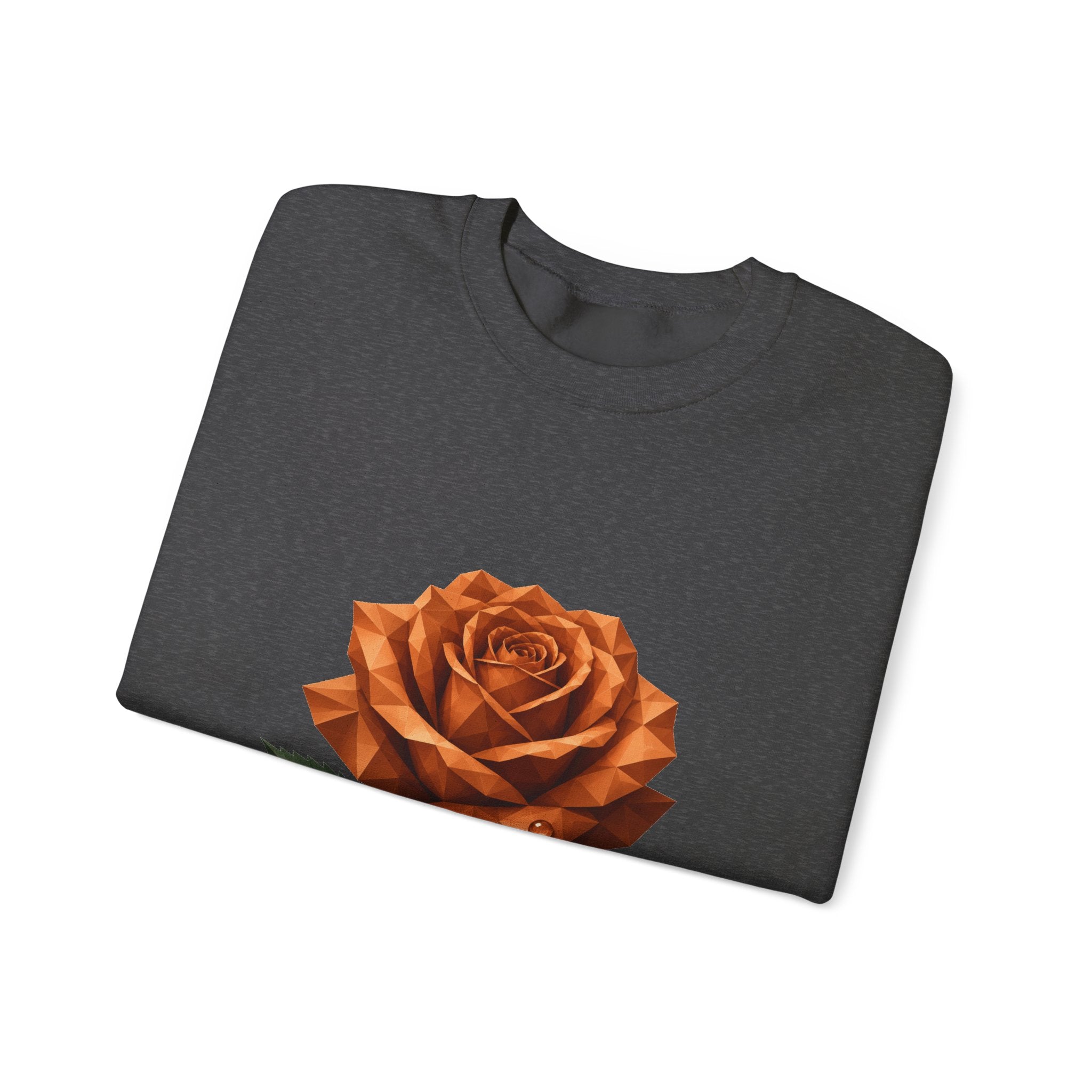 Matching Couple Sweatshirt - Rose & Thorn Matching Couple Premium Fleece Sweatshirt Geometric Art His Hers Love Gift - Design A