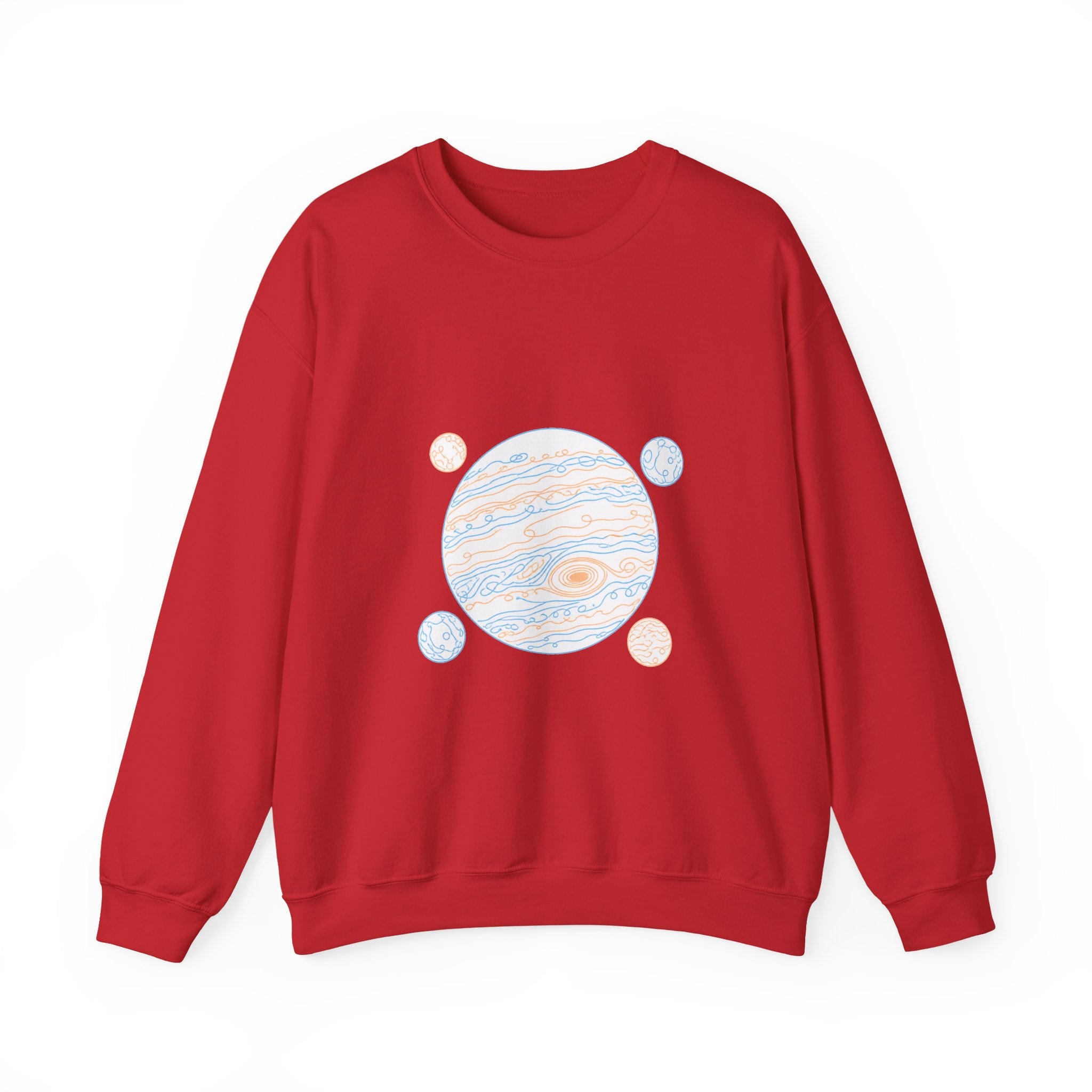 Matching Couple Sweatshirt - Saturn & Jupiter Matching Couple Premium Fleece Sweatshirt Minimalist Art His Hers Christmas Gift - Design B