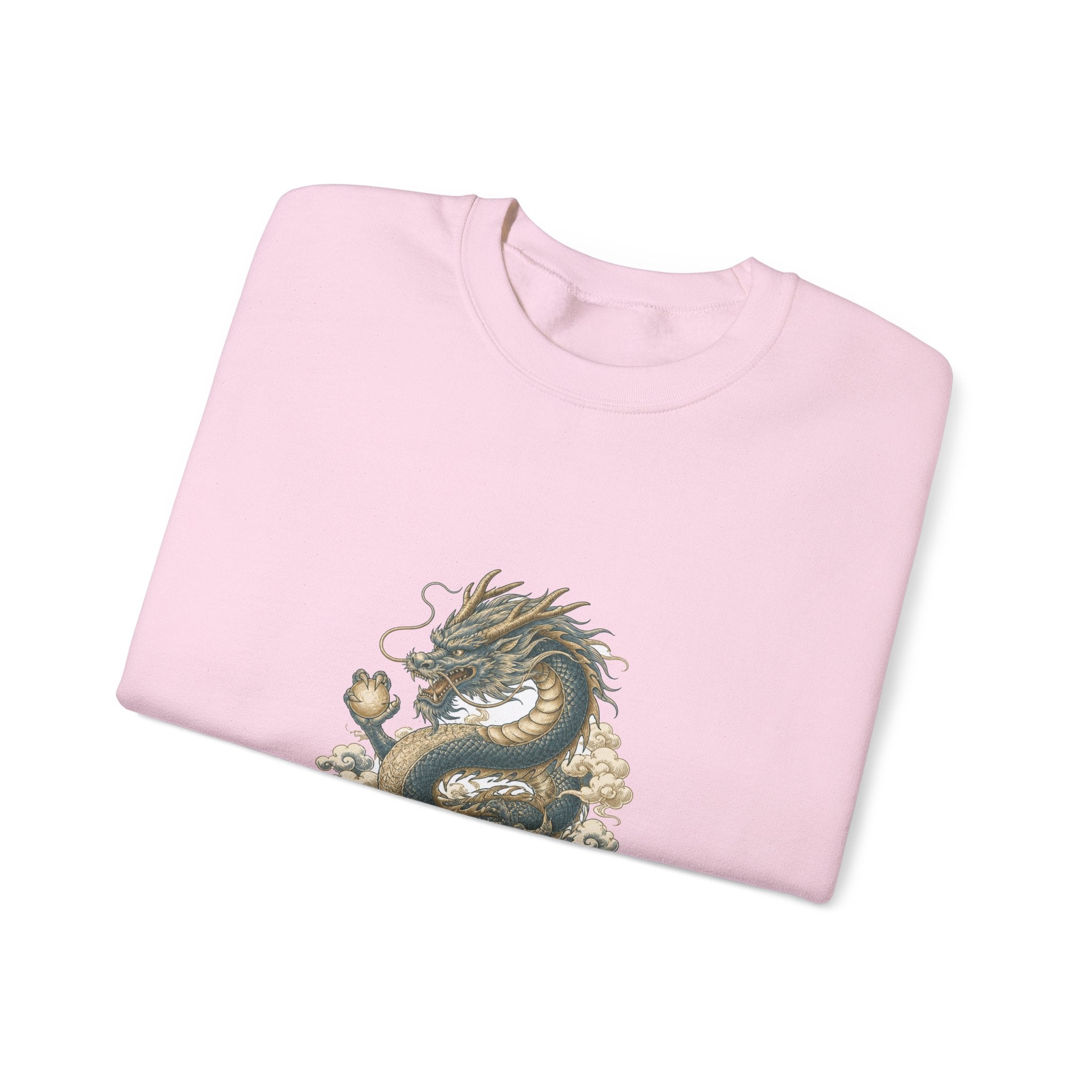 Matching Couple Sweatshirt - Dragon & Phoenix Matching Couple Crewneck Sweatshirt Hand-Drawn Art His Hers Best Friend Gift - Design A