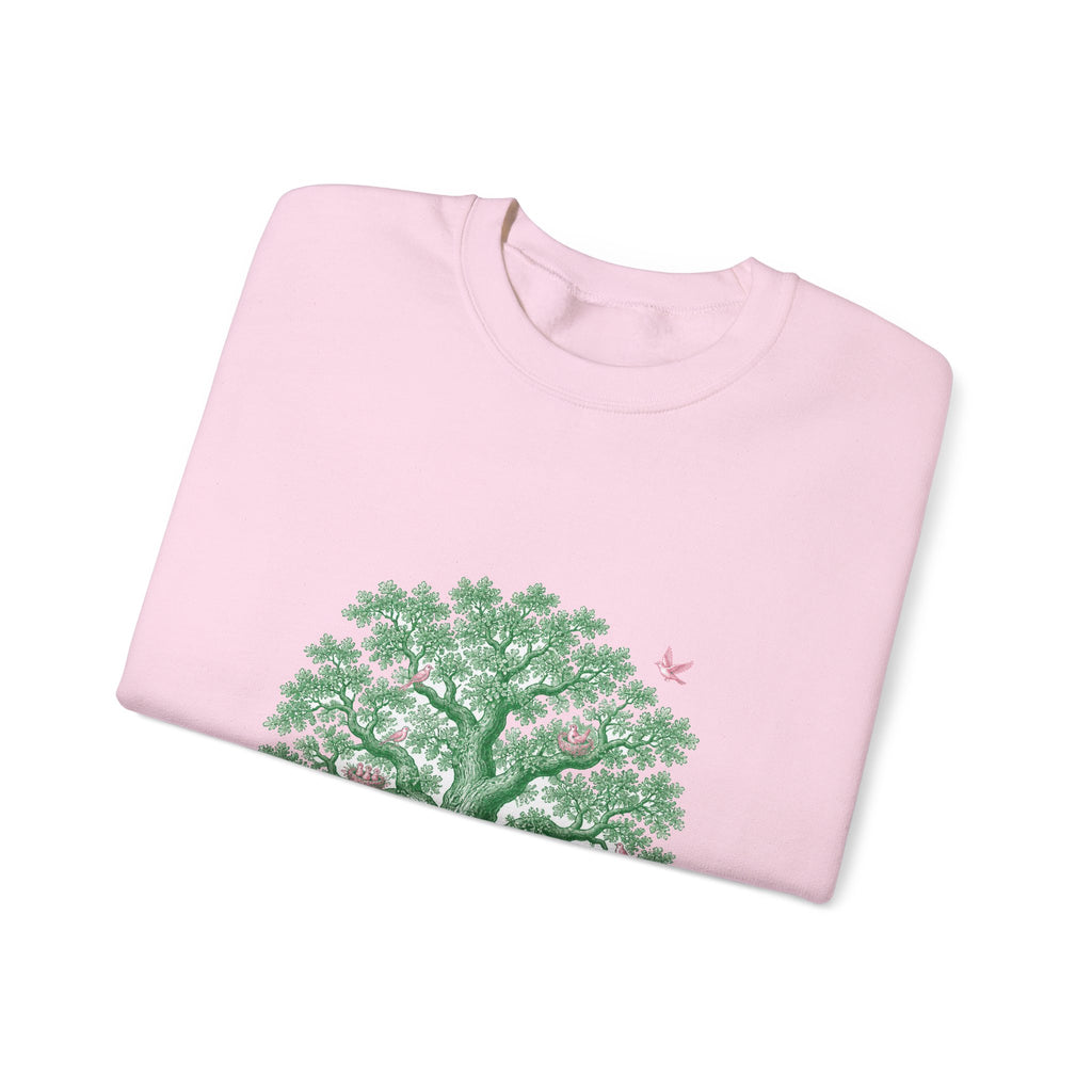 Matching Couple Sweatshirt - Ancient Oak & Deep Roots Matching Couple Crewneck Sweatshirt Vintage Art His Hers Wedding Gift - Design A