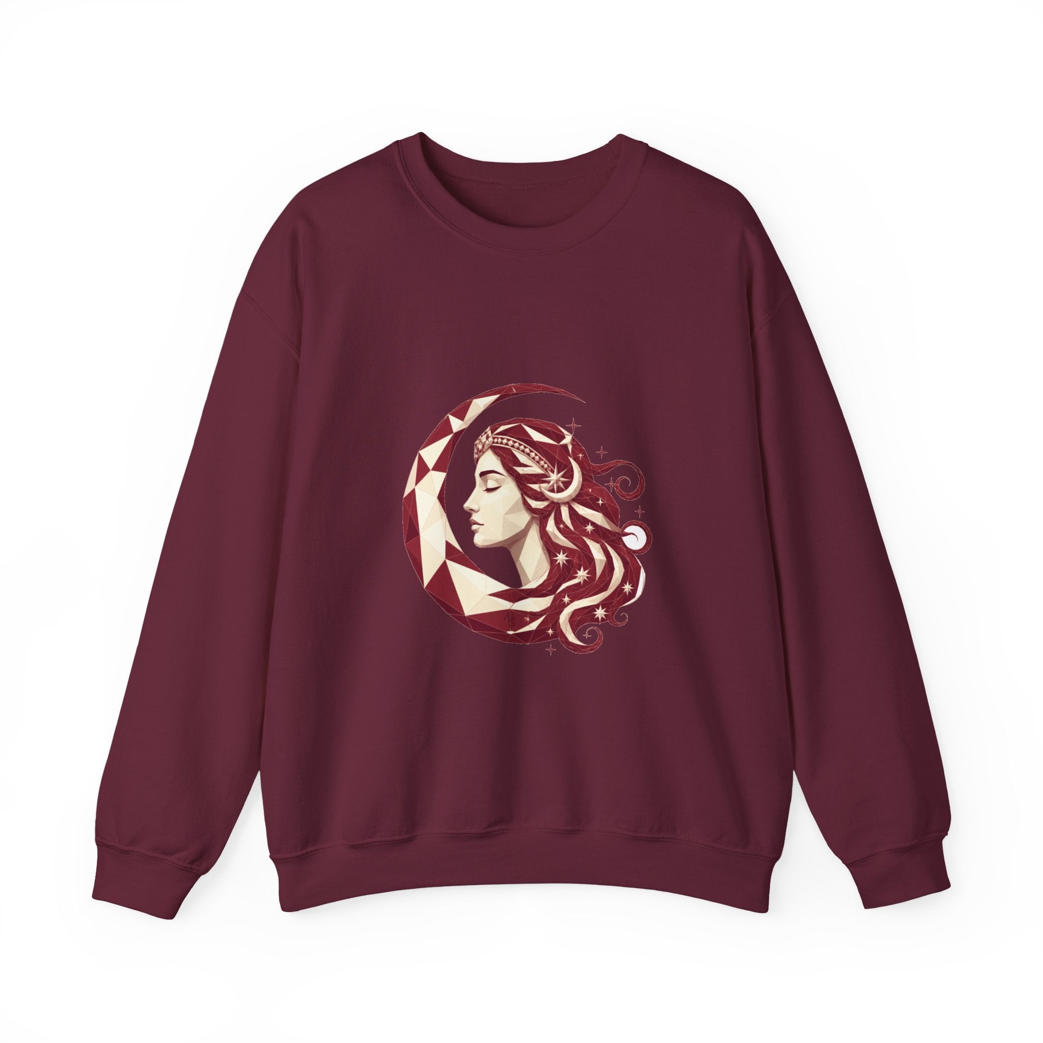 Matching Couple Sweatshirt - Helios & Selene Matching Couple Comfort Colors Crew Geometric Art His Hers Love Gift - Design B