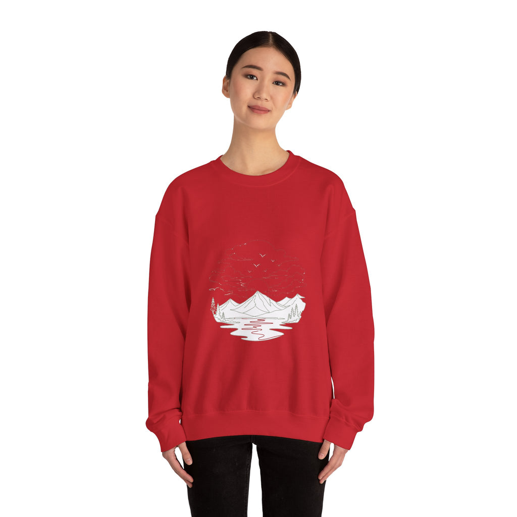 Matching Couple Sweatshirt - Sunrise & Sunset Matching Couple Comfort Colors Crew Minimalist Art His Hers Christmas Gift - Design B