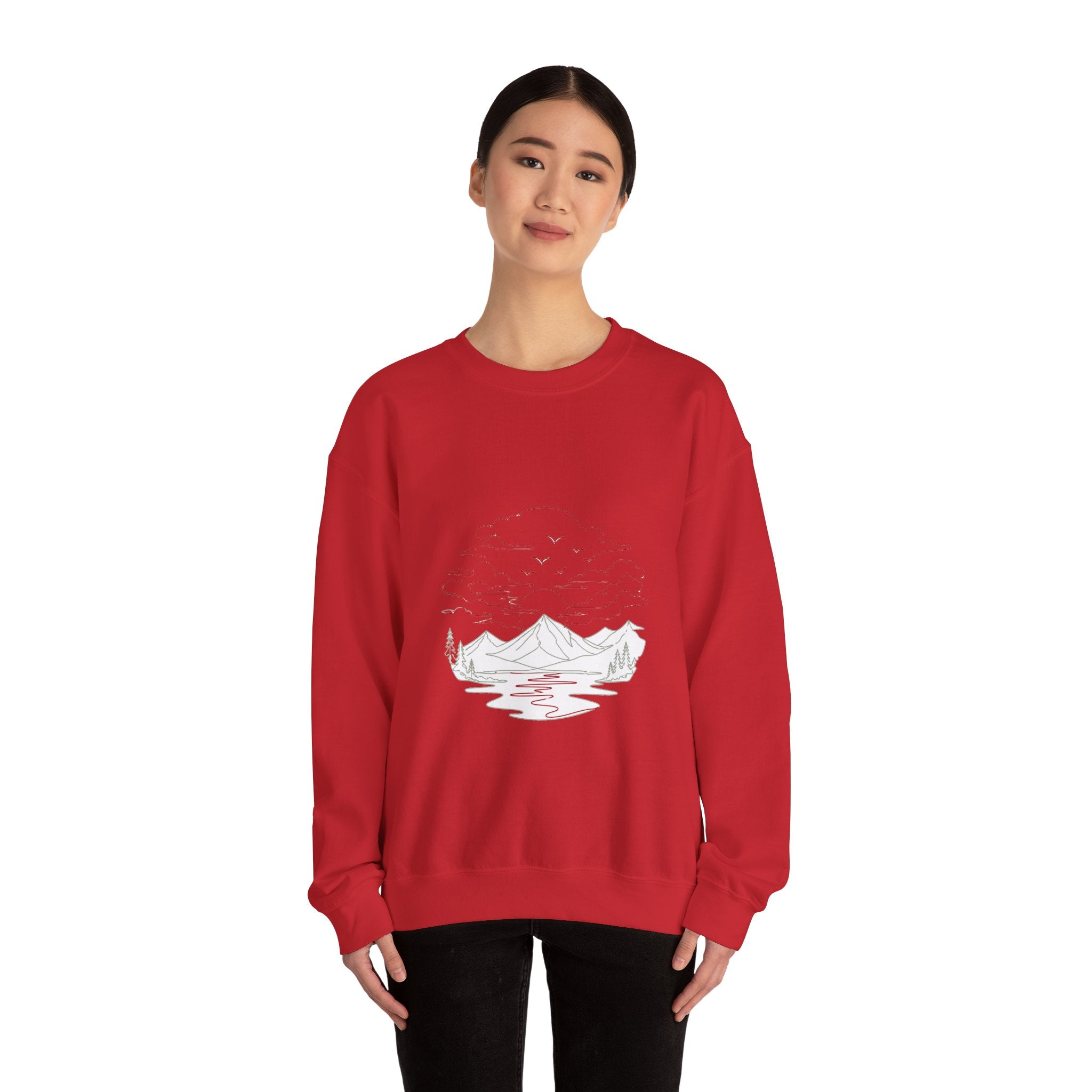 Matching Couple Sweatshirt - Sunrise & Sunset Matching Couple Comfort Colors Crew Minimalist Art His Hers Christmas Gift - Design B