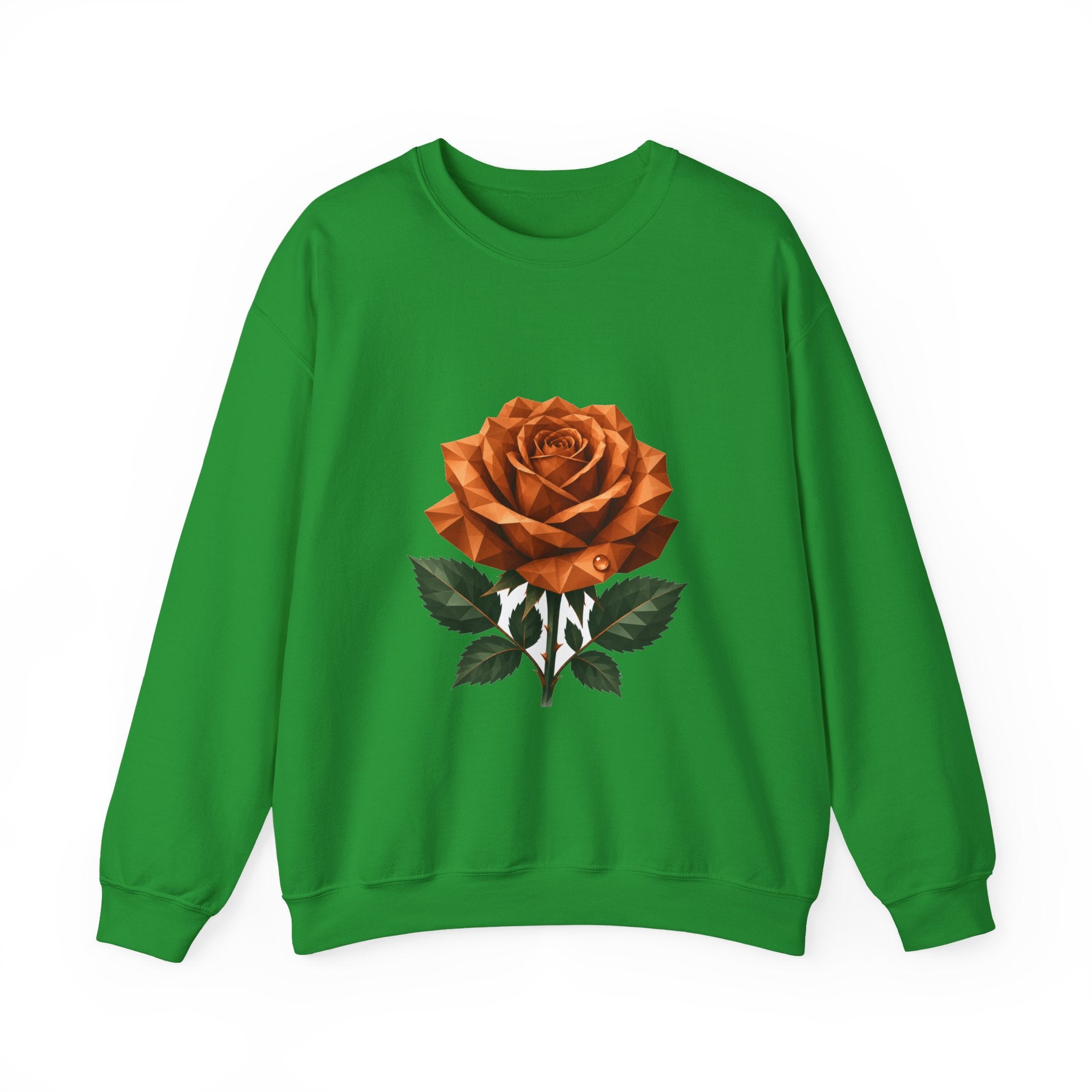 Matching Couple Sweatshirt - Rose & Thorn Matching Couple Premium Fleece Sweatshirt Geometric Art His Hers Love Gift - Design A