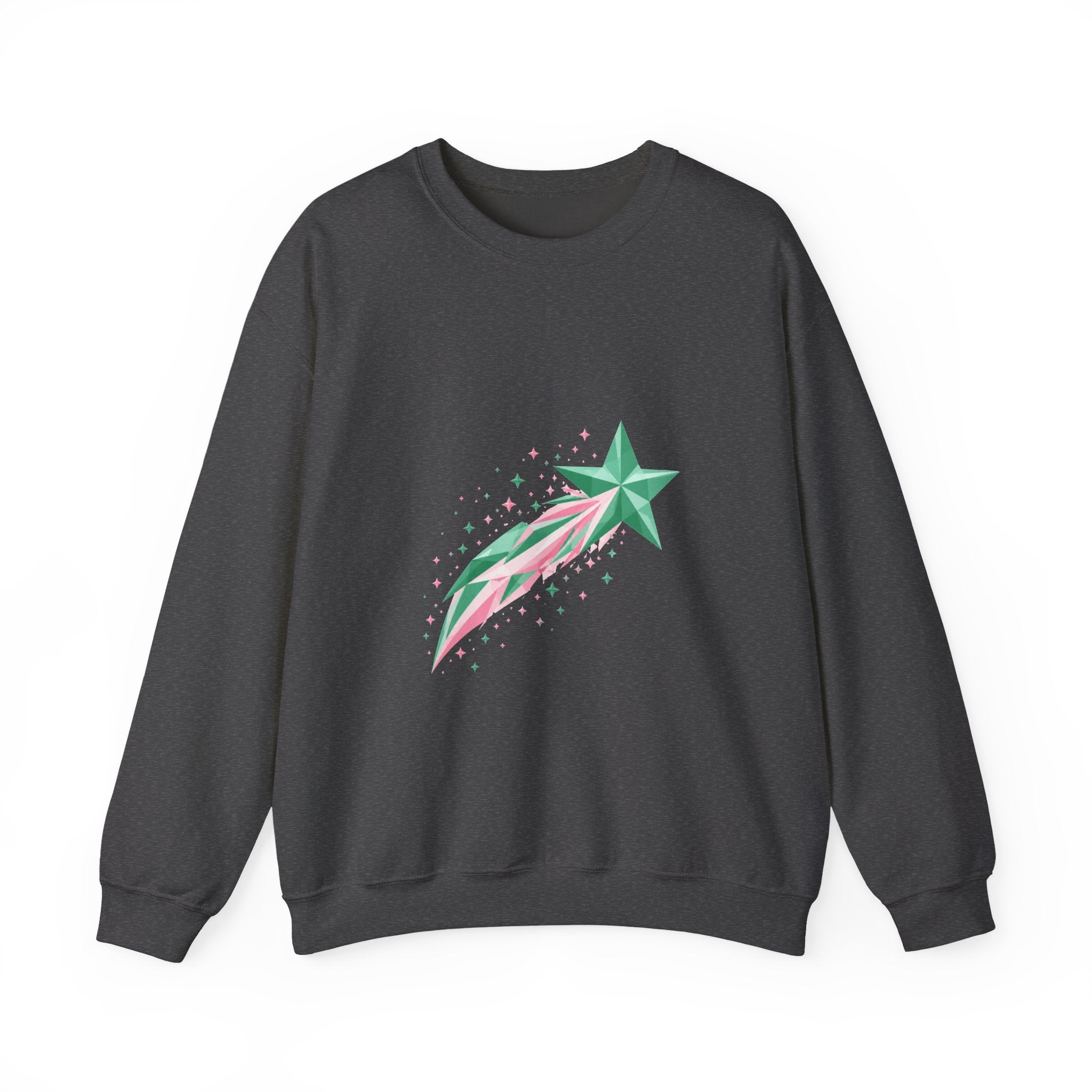 Matching Couple Sweatshirt - Shooting Star & North Star Matching Couple Premium Fleece Sweatshirt Geometric Art His Hers Love Gift - Design A