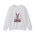 Matching Couple Sweatshirt - Fox & Rabbit Matching Couple Crewneck Sweatshirt Geometric Art His Hers Couple Gift - Design B