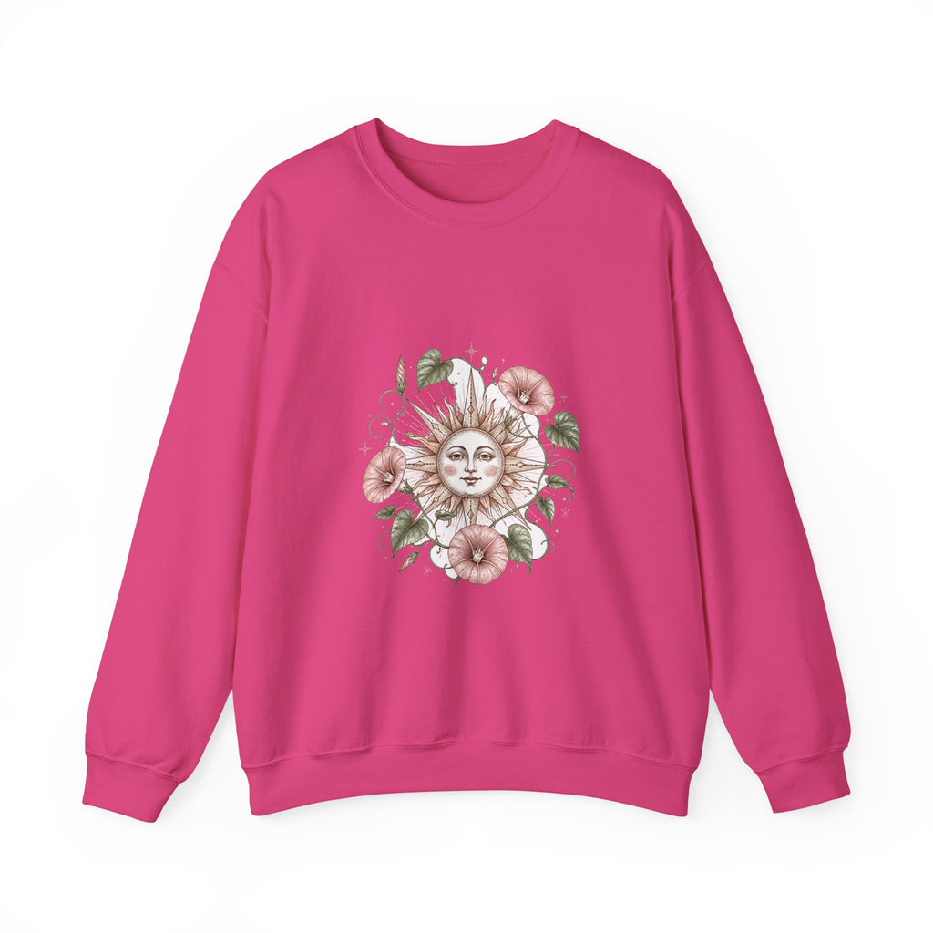 Matching Couple Sweatshirt - Sun & Moon Matching Couple Premium Fleece Sweatshirt Hand-Drawn Art His Hers Anniversary Gift - Design B