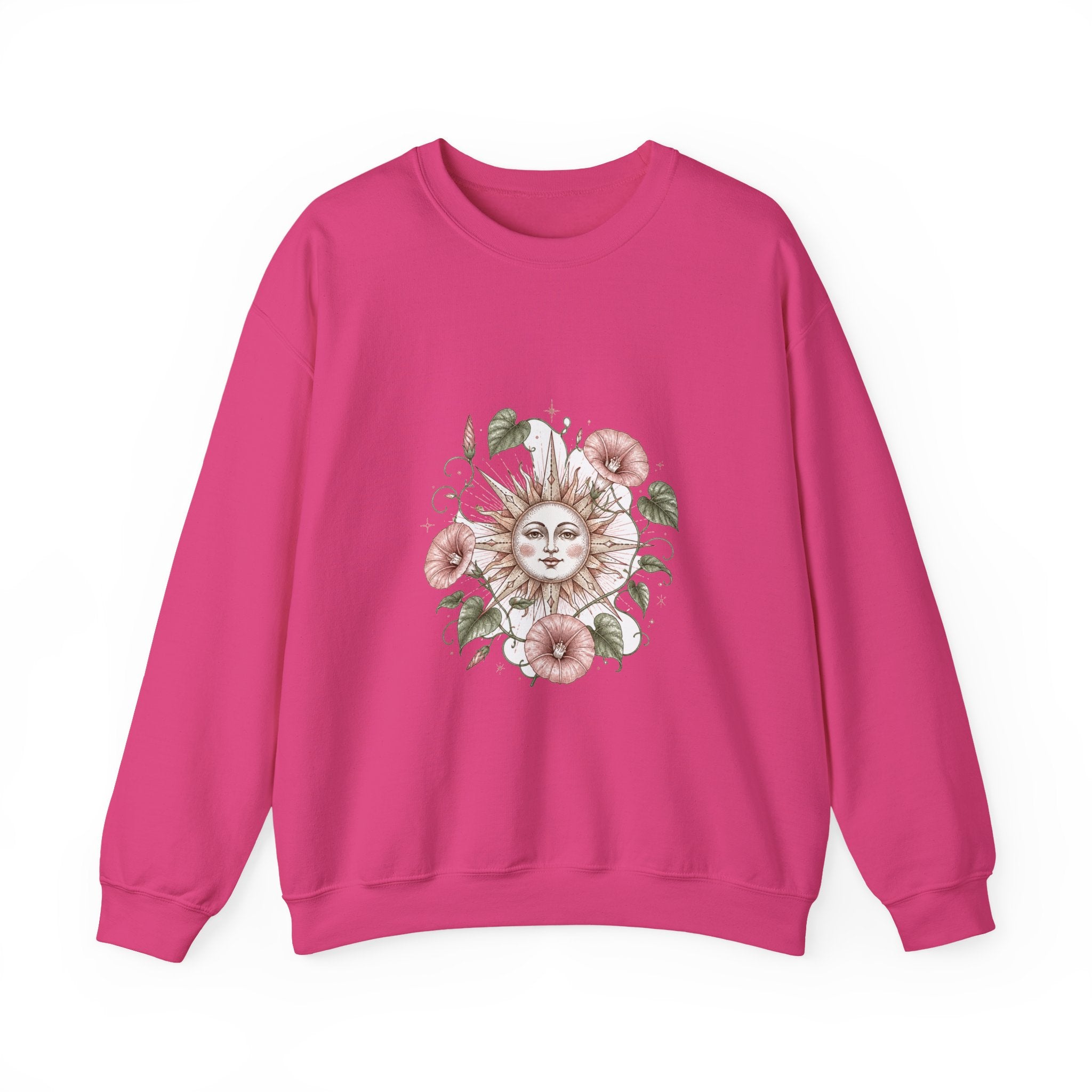 Matching Couple Sweatshirt - Sun & Moon Matching Couple Premium Fleece Sweatshirt Hand-Drawn Art His Hers Anniversary Gift - Design B