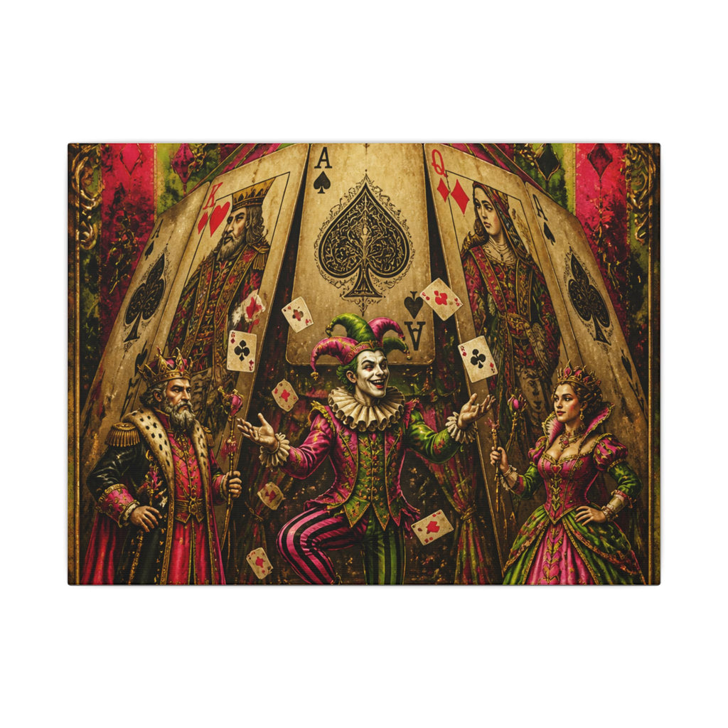 Playing Cards Tent Wall Art Canvas 16×20 Baroque Home Office Decor Maximalist Print