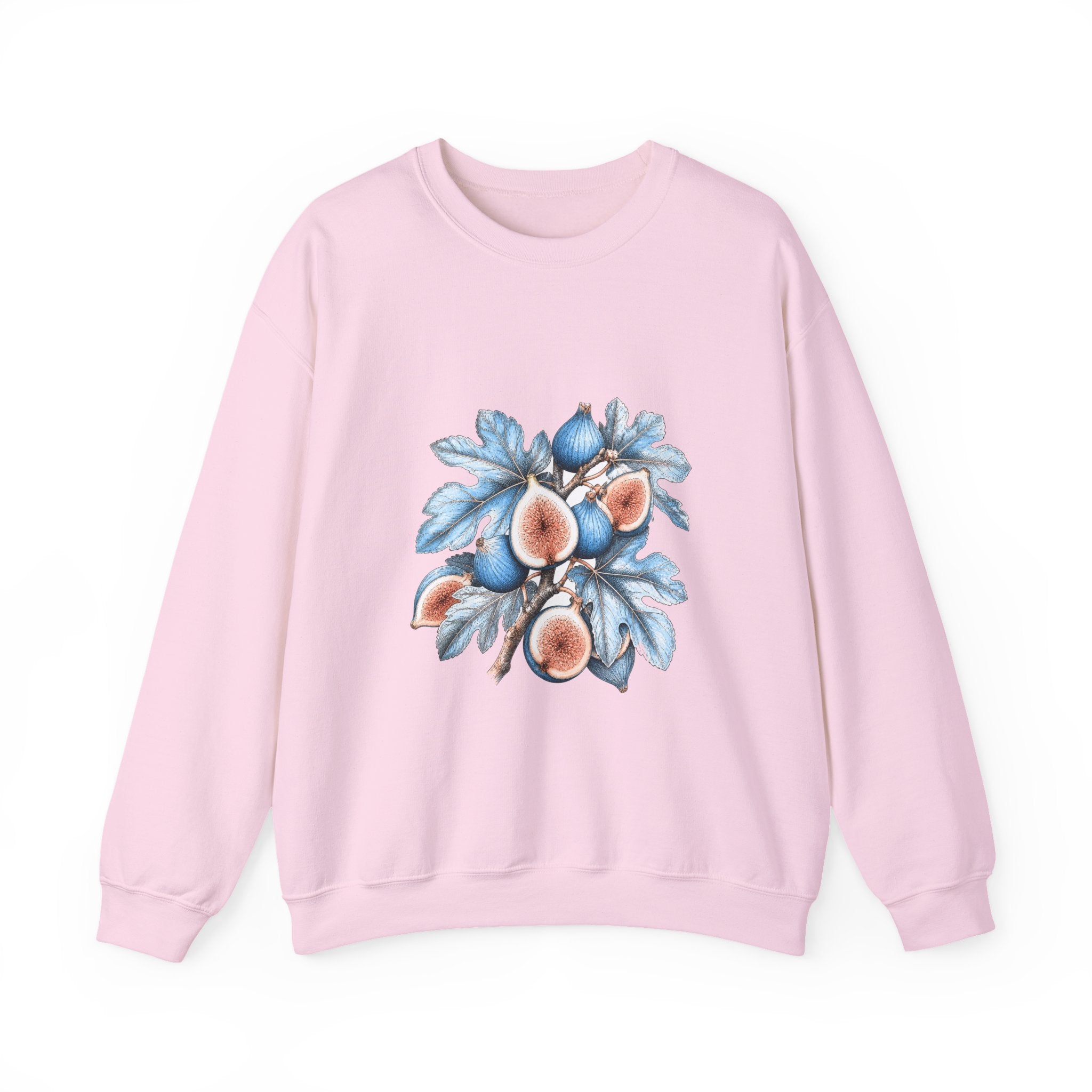 Matching Couple Sweatshirt - Olive Branch & Fig Matching Couple Comfort Colors Crew Hand-Drawn Art His Hers Anniversary Gift - Design B