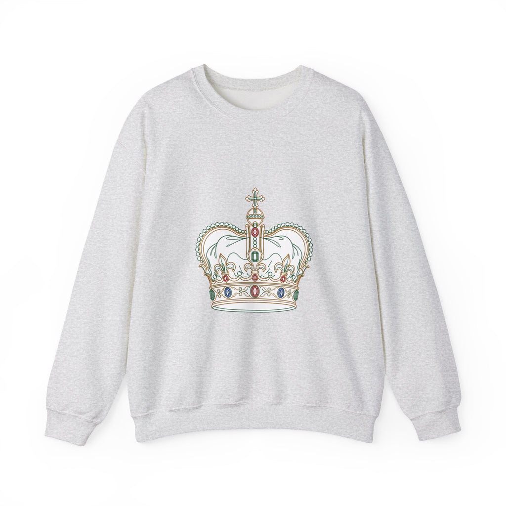 Matching Couple Sweatshirt - Crown & Shield Matching Couple Premium Fleece Sweatshirt Minimalist Art His Hers Christmas Gift - Design A