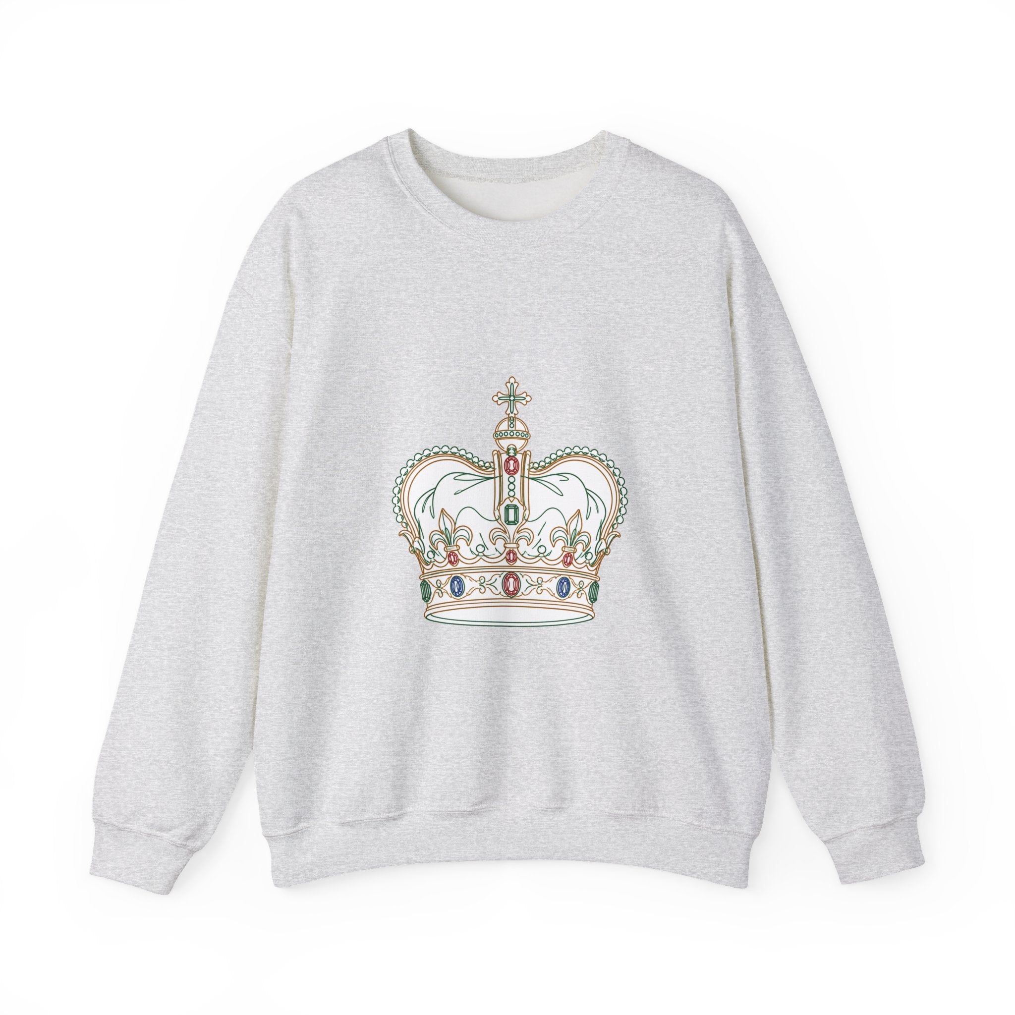 Matching Couple Sweatshirt - Crown & Shield Matching Couple Premium Fleece Sweatshirt Minimalist Art His Hers Christmas Gift - Design A