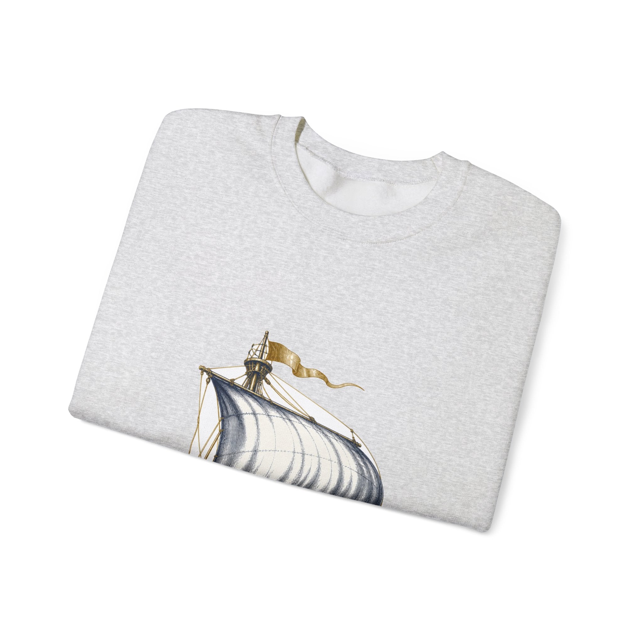 Matching Couple Sweatshirt - Anchor & Sail Matching Couple Comfort Colors Crew Vintage Art His Hers Honeymoon Gift - Design B