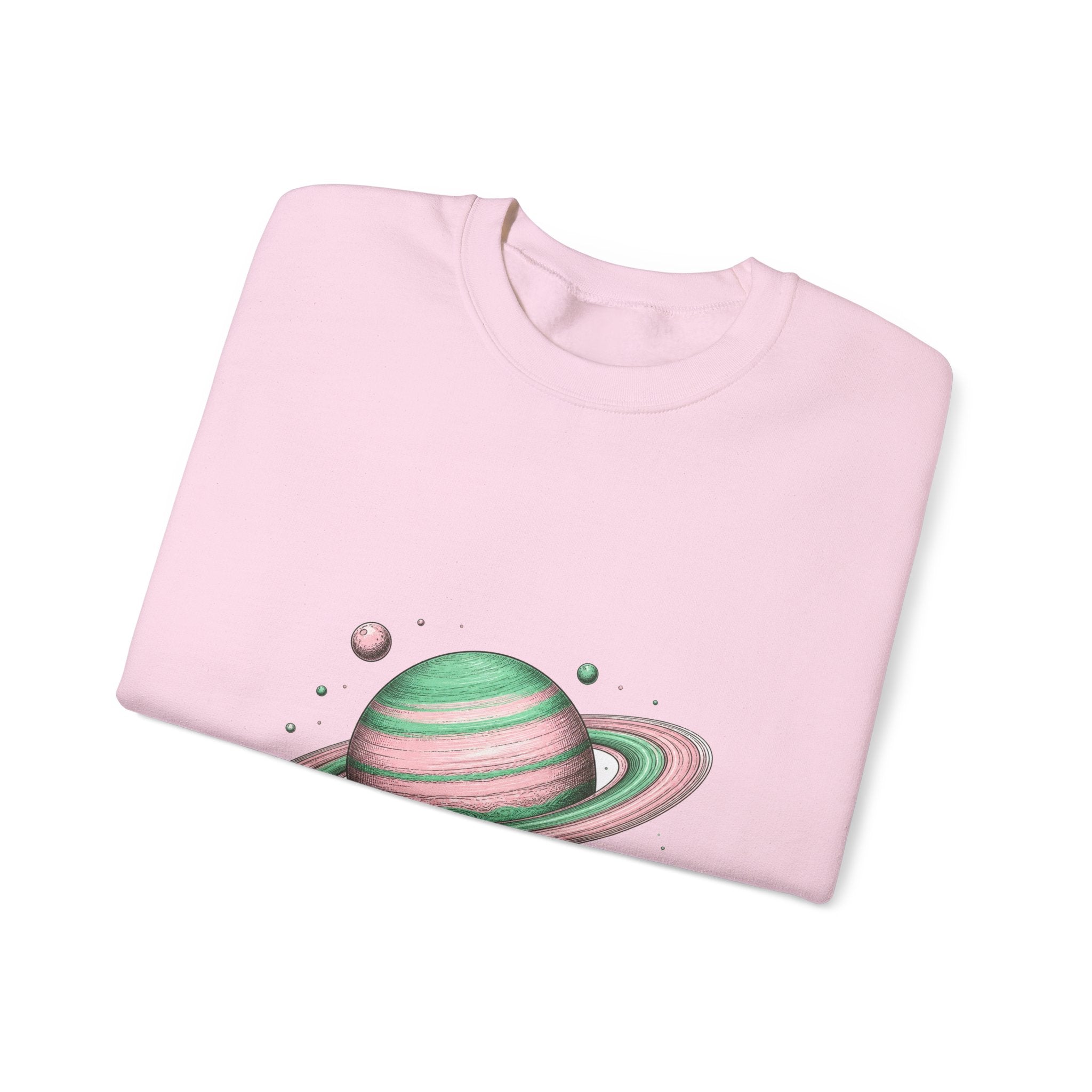 Matching Couple Sweatshirt - Saturn & Jupiter Matching Couple Premium Fleece Sweatshirt Hand-Drawn Art His Hers Anniversary Gift - Design A
