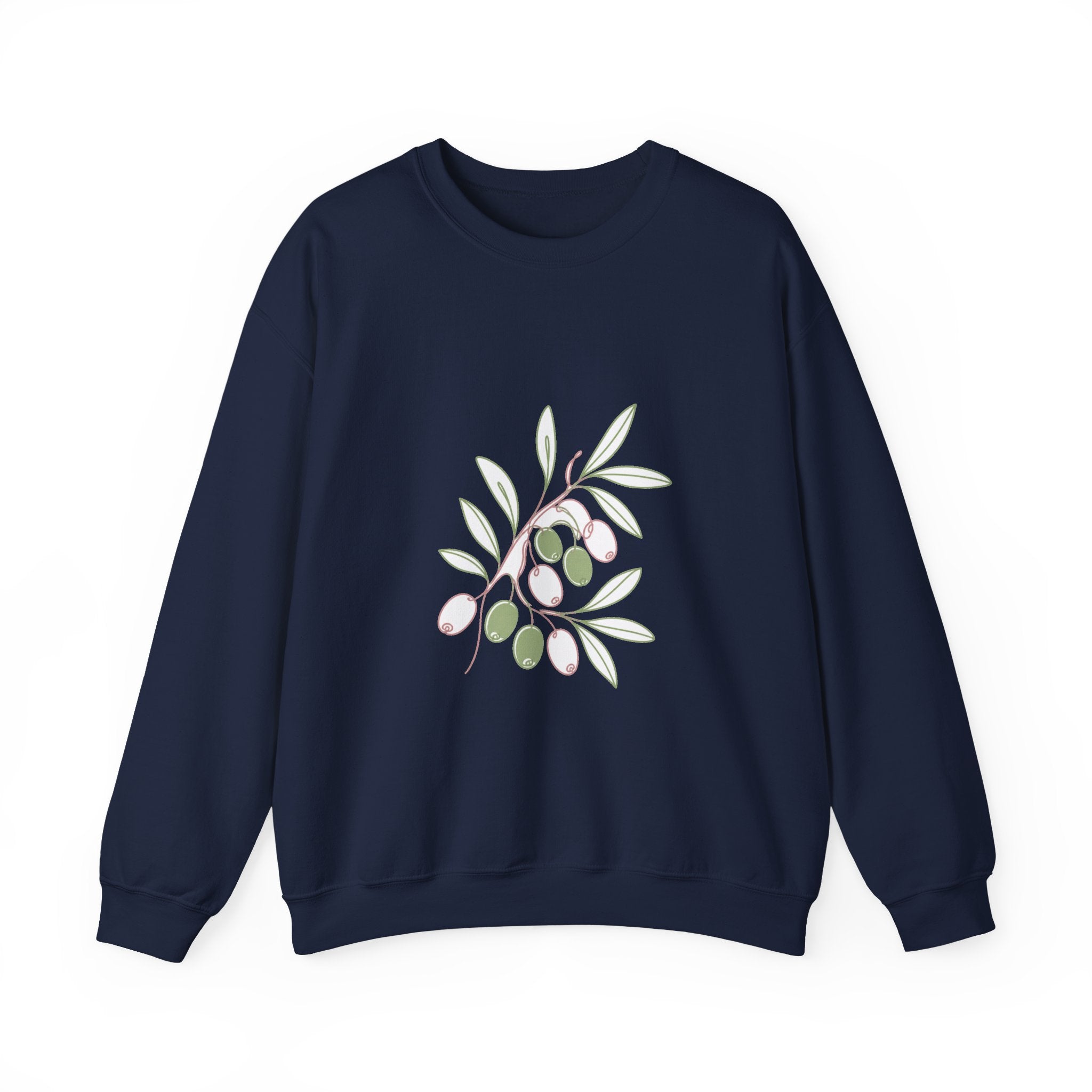 Matching Couple Sweatshirt - Olive Branch & Fig Matching Couple Comfort Colors Crew Minimalist Art His Hers Christmas Gift - Design A