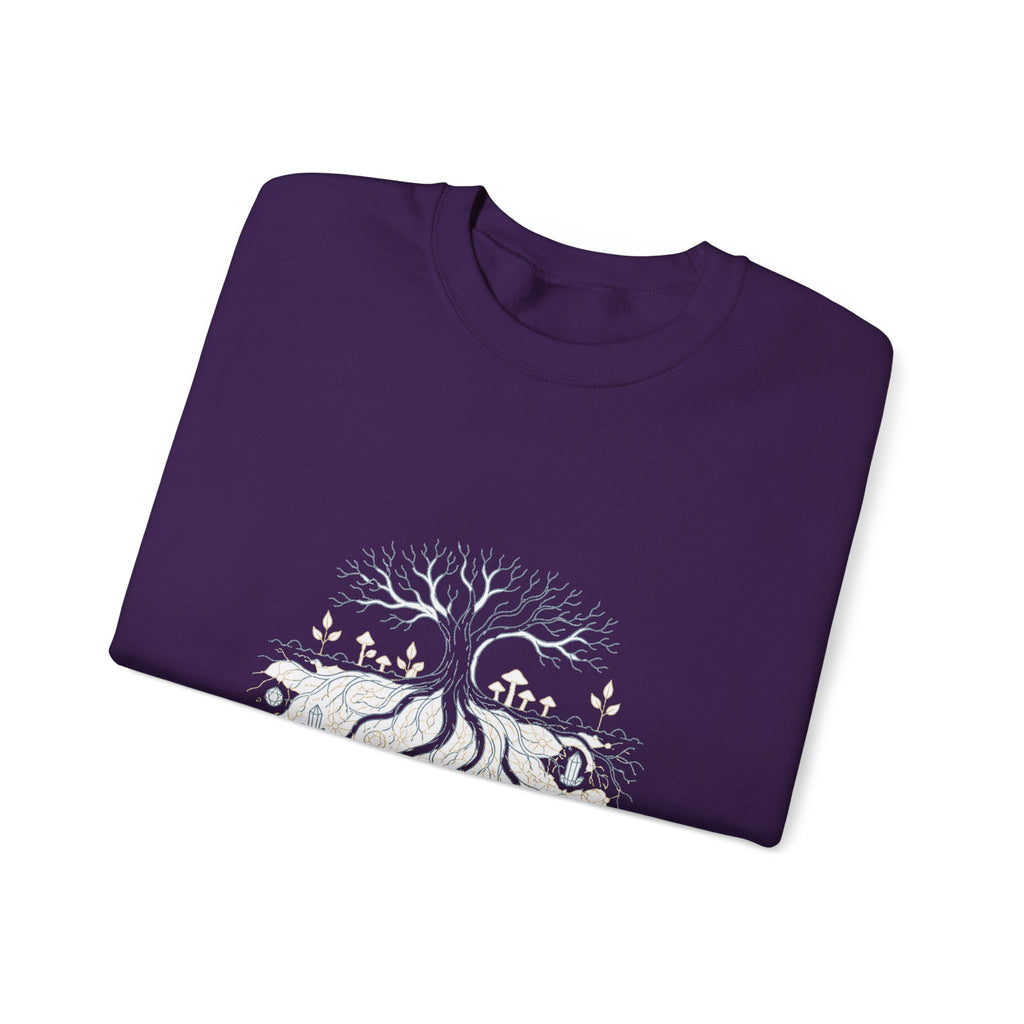 Matching Couple Sweatshirt - Ancient Oak & Deep Roots Matching Couple Premium Fleece Sweatshirt Minimalist Art His Hers Christmas Gift - Design B