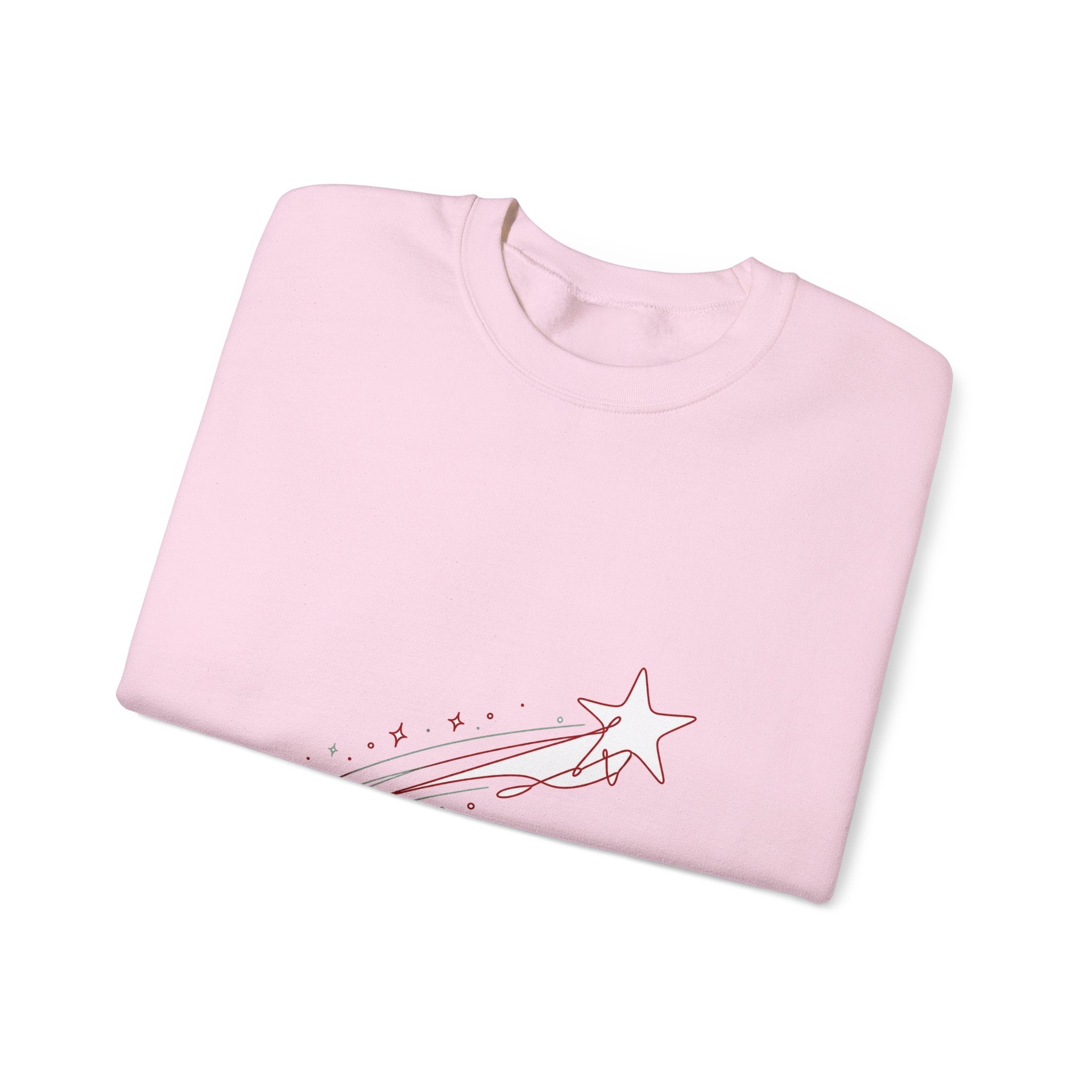 Matching Couple Sweatshirt - Shooting Star & North Star Matching Couple Crewneck Sweatshirt Minimalist Art His Hers Valentine Gift - Design A
