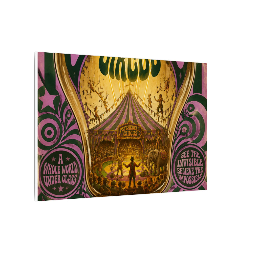 Light Bulb Circus Wall Art Canvas 16×20 Psychedelic Cafe Decor Maximalist Print