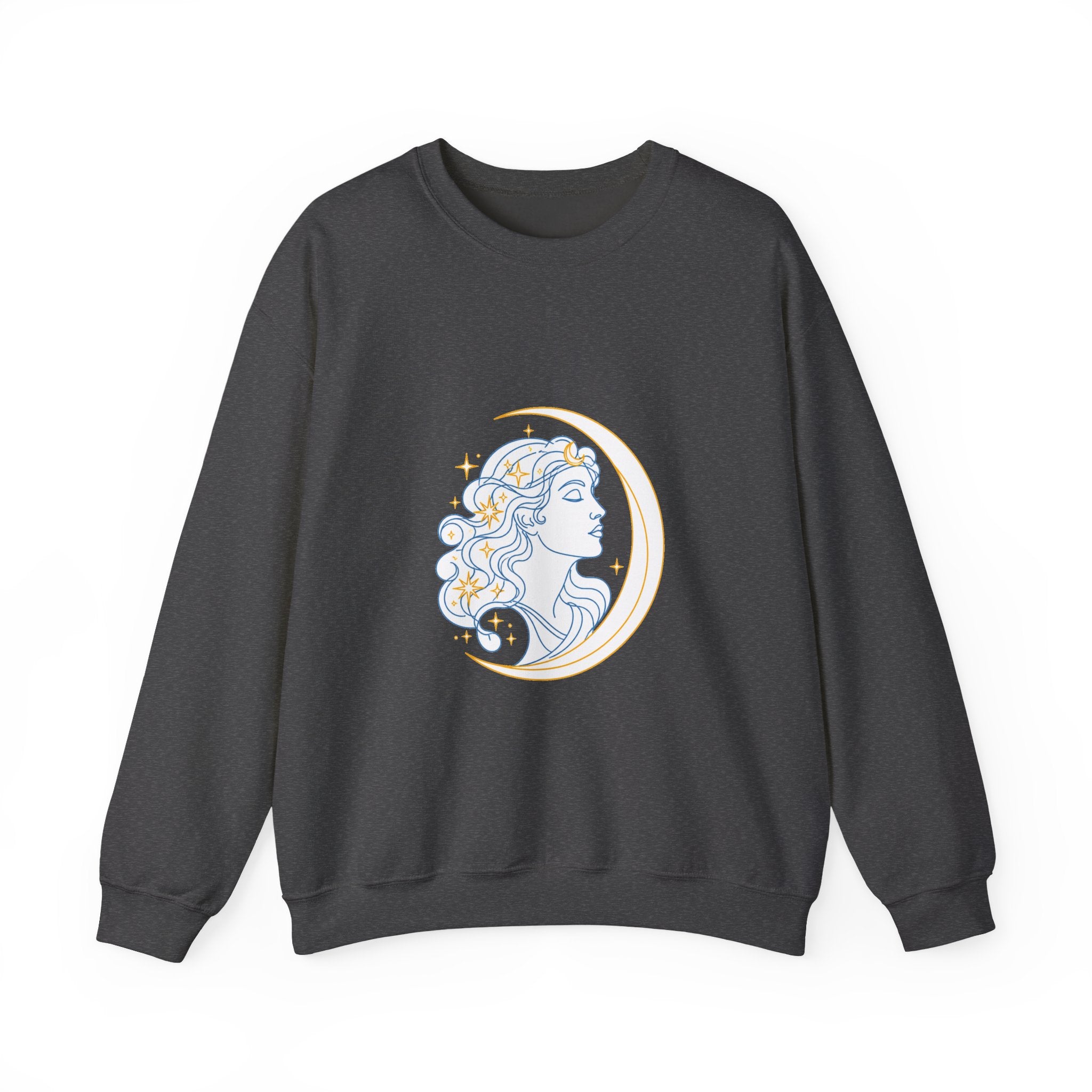 Matching Couple Sweatshirt - Helios & Selene Matching Couple Crewneck Sweatshirt Minimalist Art His Hers Valentine Gift - Design B