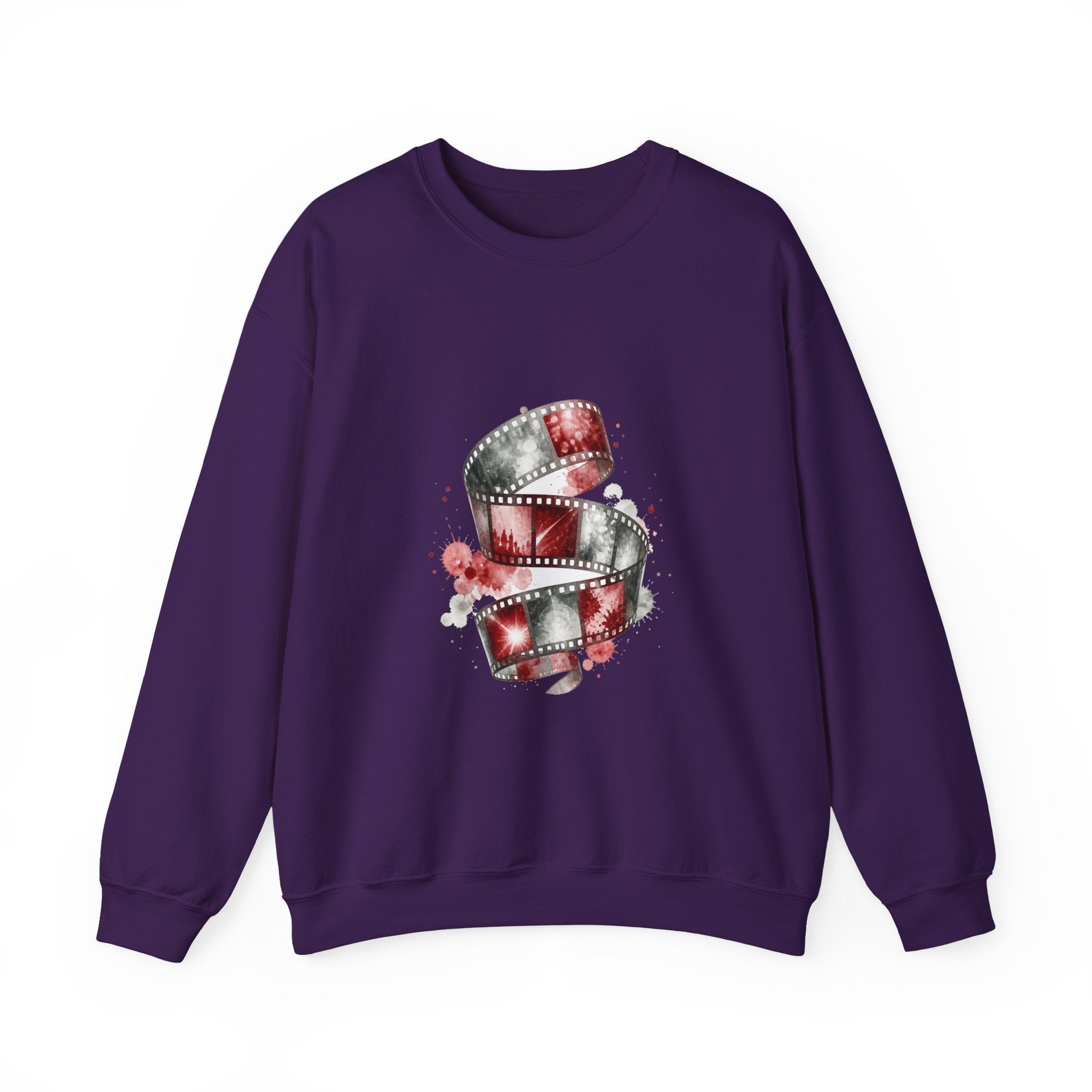 Matching Couple Sweatshirt - Camera & Film Matching Couple Comfort Colors Crew Watercolor Art His Hers Birthday Gift - Design B