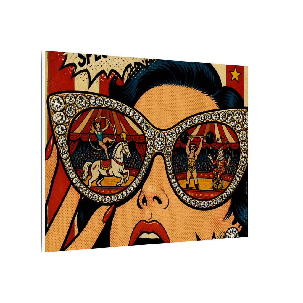 Sunglasses Circus Ring Wall Art Canvas 16×20 Pop Art Living Room Decor Maximalist Print