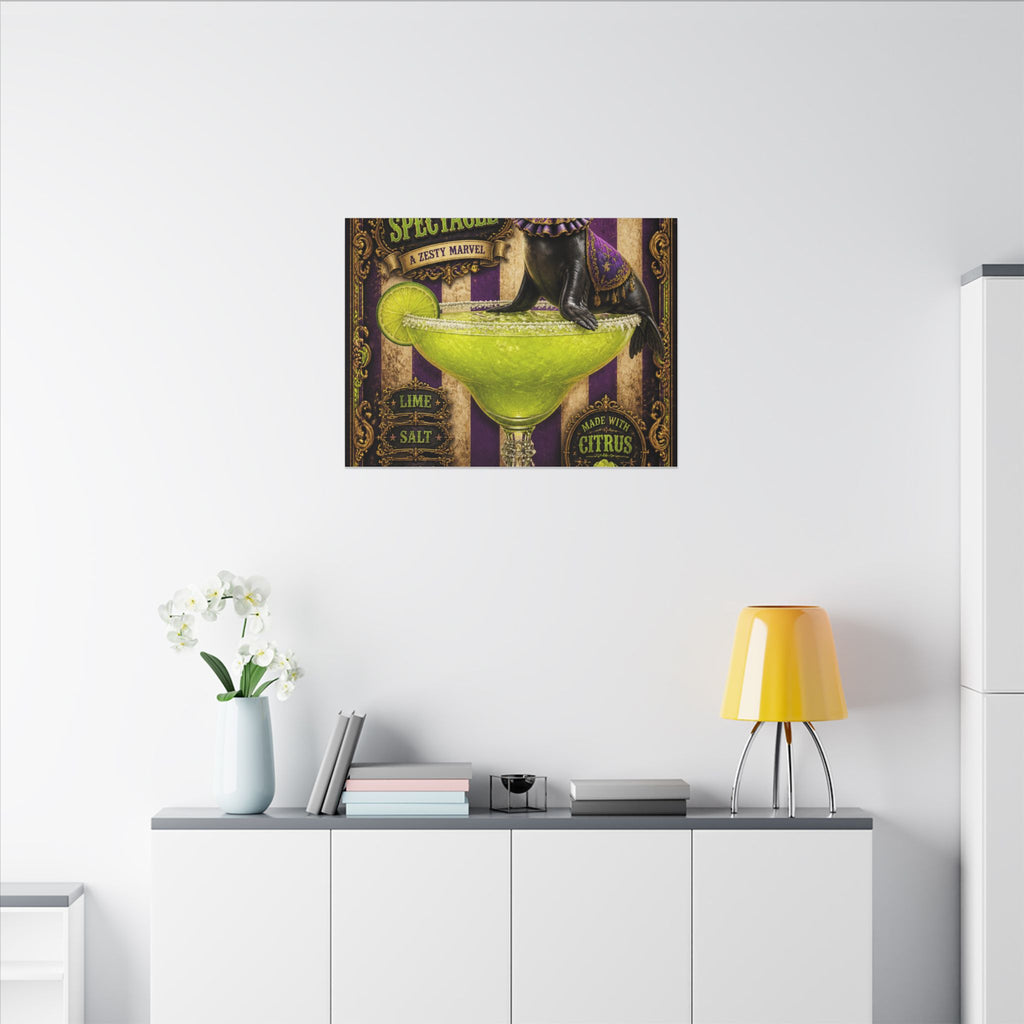 Margarita Balancing Seal Wall Art Canvas 16×20 Baroque Home Office Decor Maximalist Print