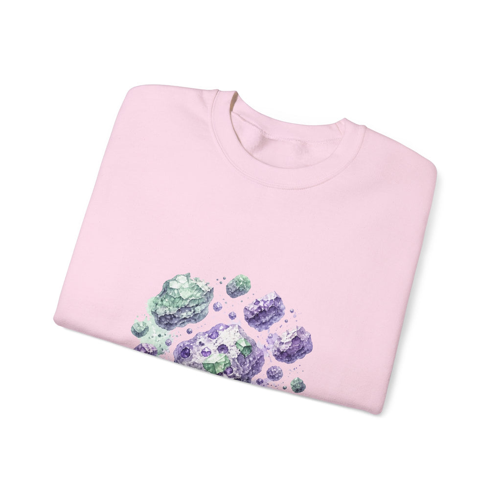Matching Couple Sweatshirt - Comet & Asteroid Matching Couple Premium Fleece Sweatshirt Watercolor Art His Hers Birthday Gift - Design B
