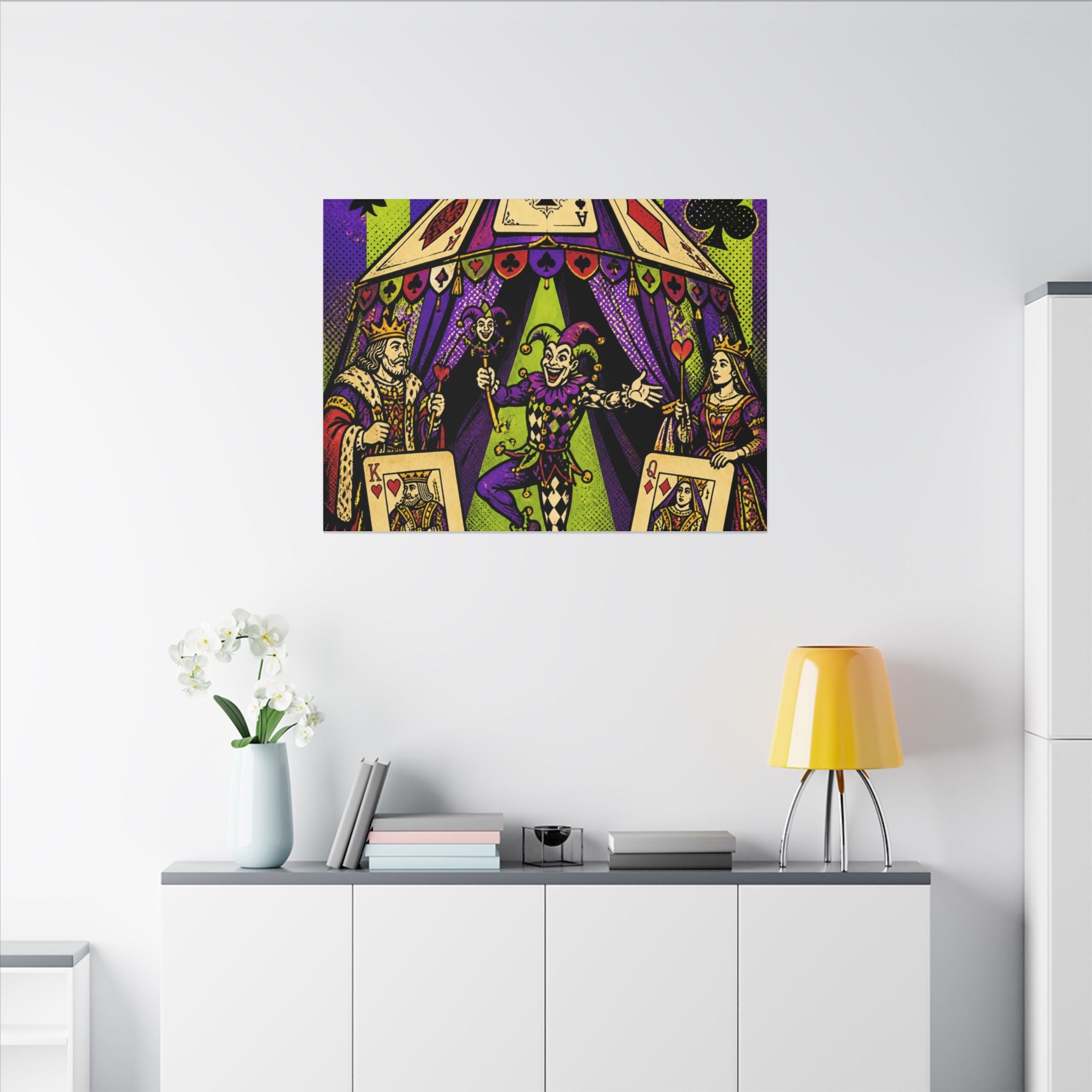 Playing Cards Tent Wall Art Canvas 16×20 Pop Art Living Room Decor Maximalist Print