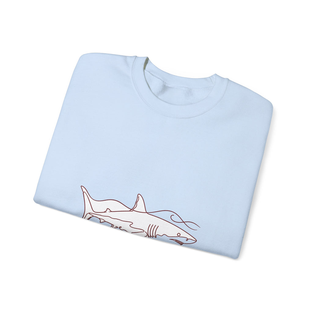 Matching Couple Sweatshirt - Shark & Dolphin Matching Couple Comfort Colors Crew Minimalist Art His Hers Christmas Gift - Design A