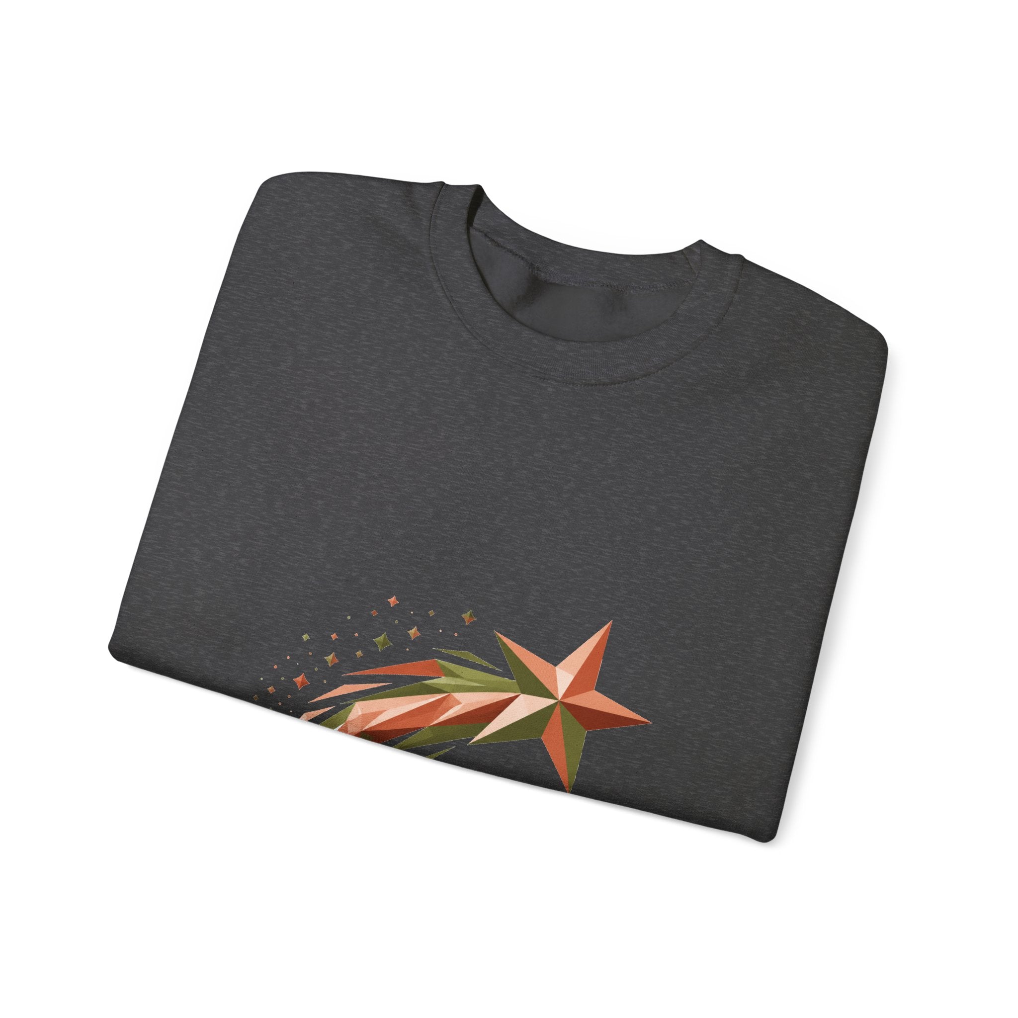 Matching Couple Sweatshirt - Shooting Star & North Star Matching Couple Comfort Colors Crew Geometric Art His Hers Love Gift - Design A
